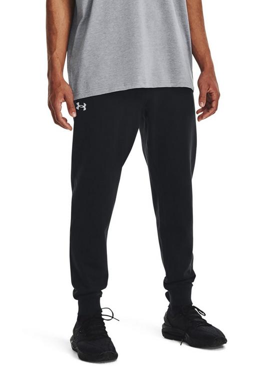 UNDER ARMOUR Mens Training Rival Fleece Joggers - Black/White | very.co.uk