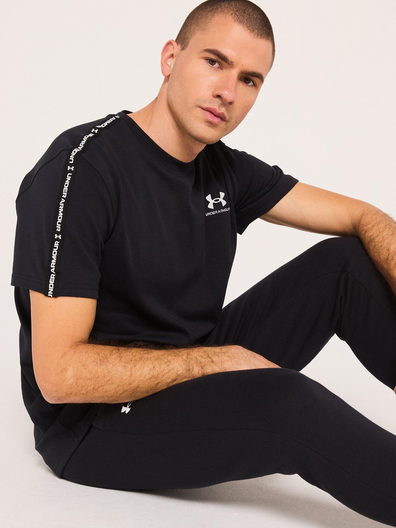 Image 4 of 5 of UNDER ARMOUR Mens Training Rival Fleece Joggers - Black/White