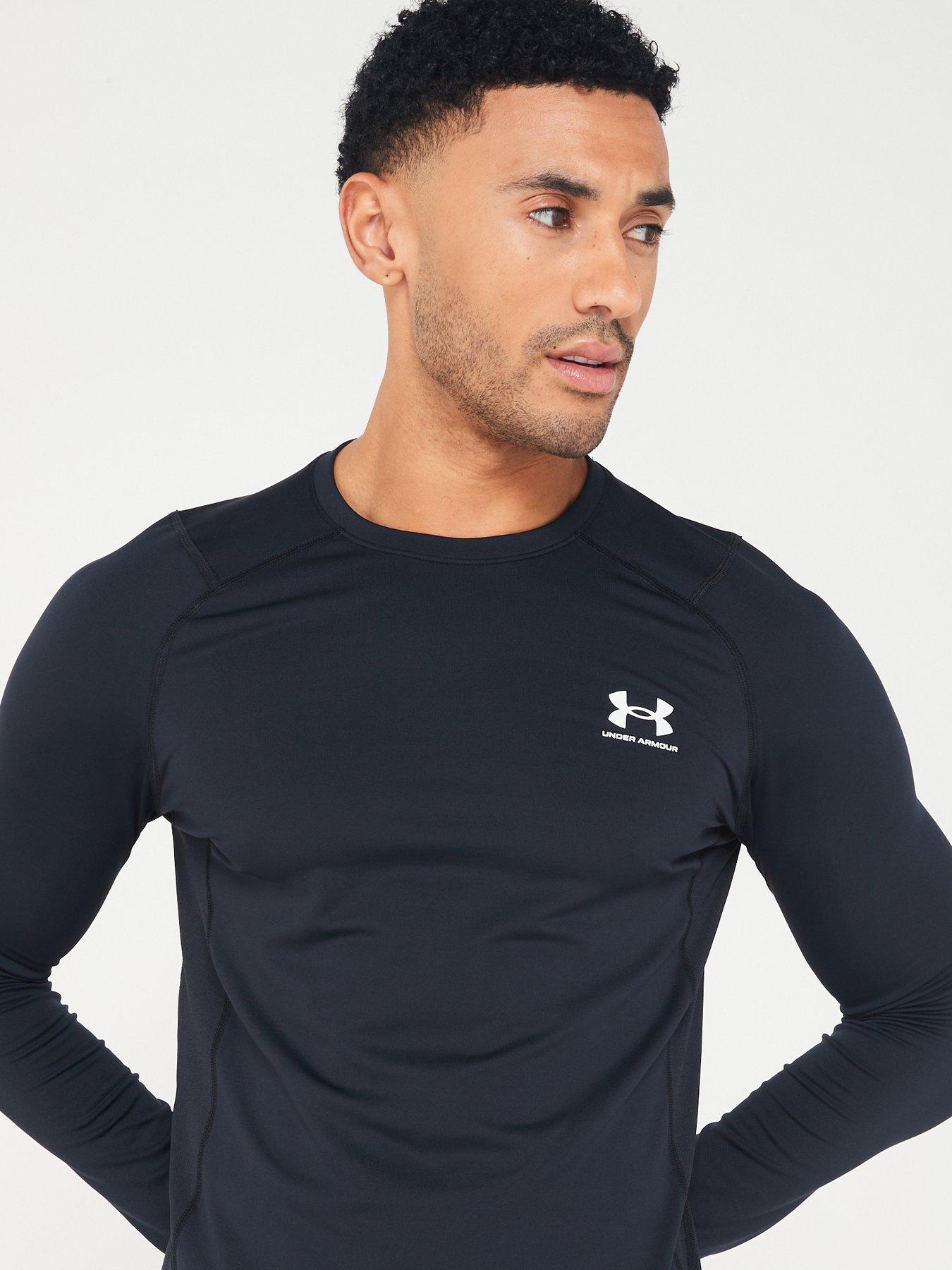 UNDER ARMOUR Mens Training Cold Gear Armour Fitted L/S T-Shirt - Black ...