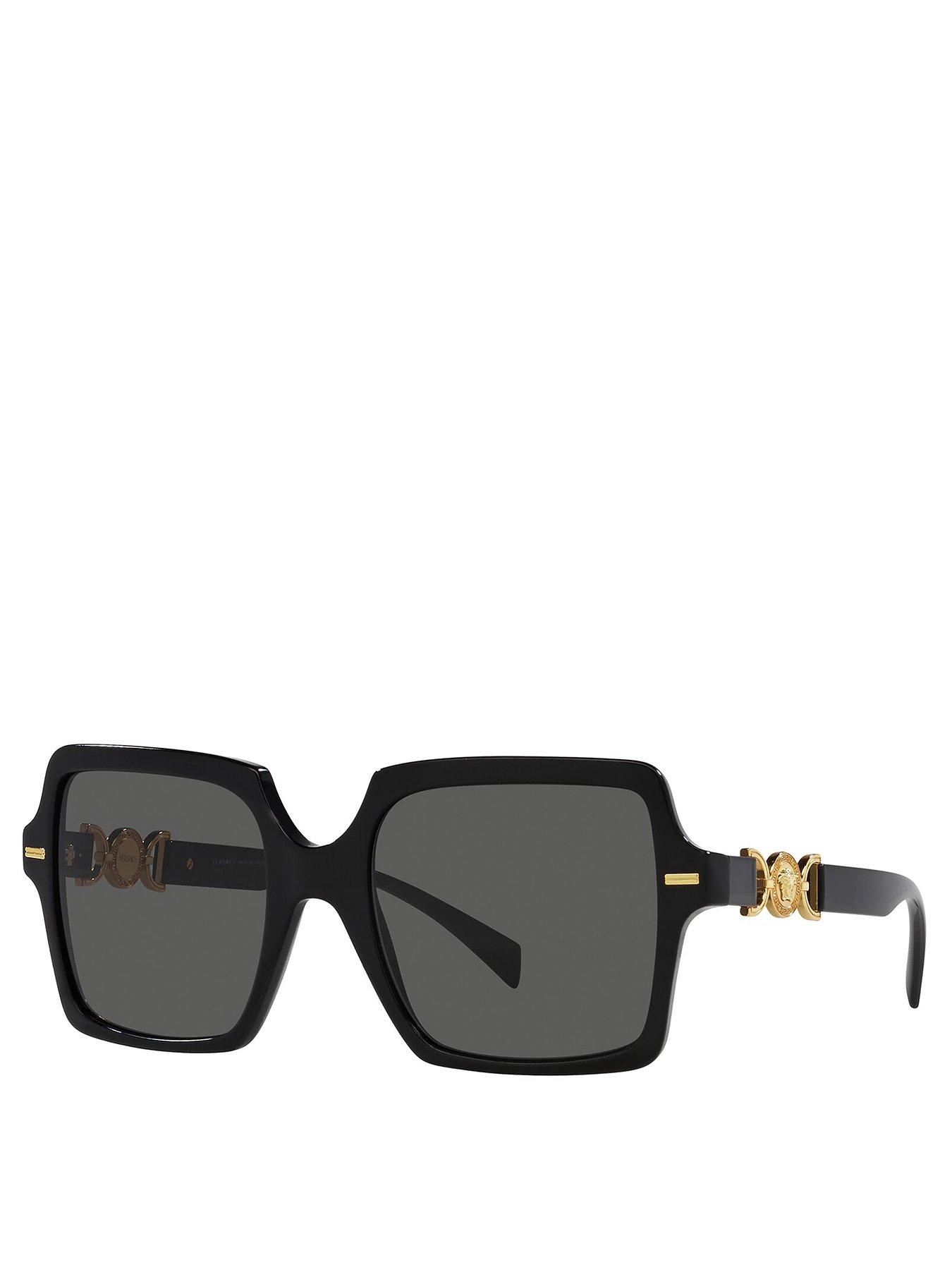 Image 2 of 4 of VERSACE Square Acetate Sunglasses - Black