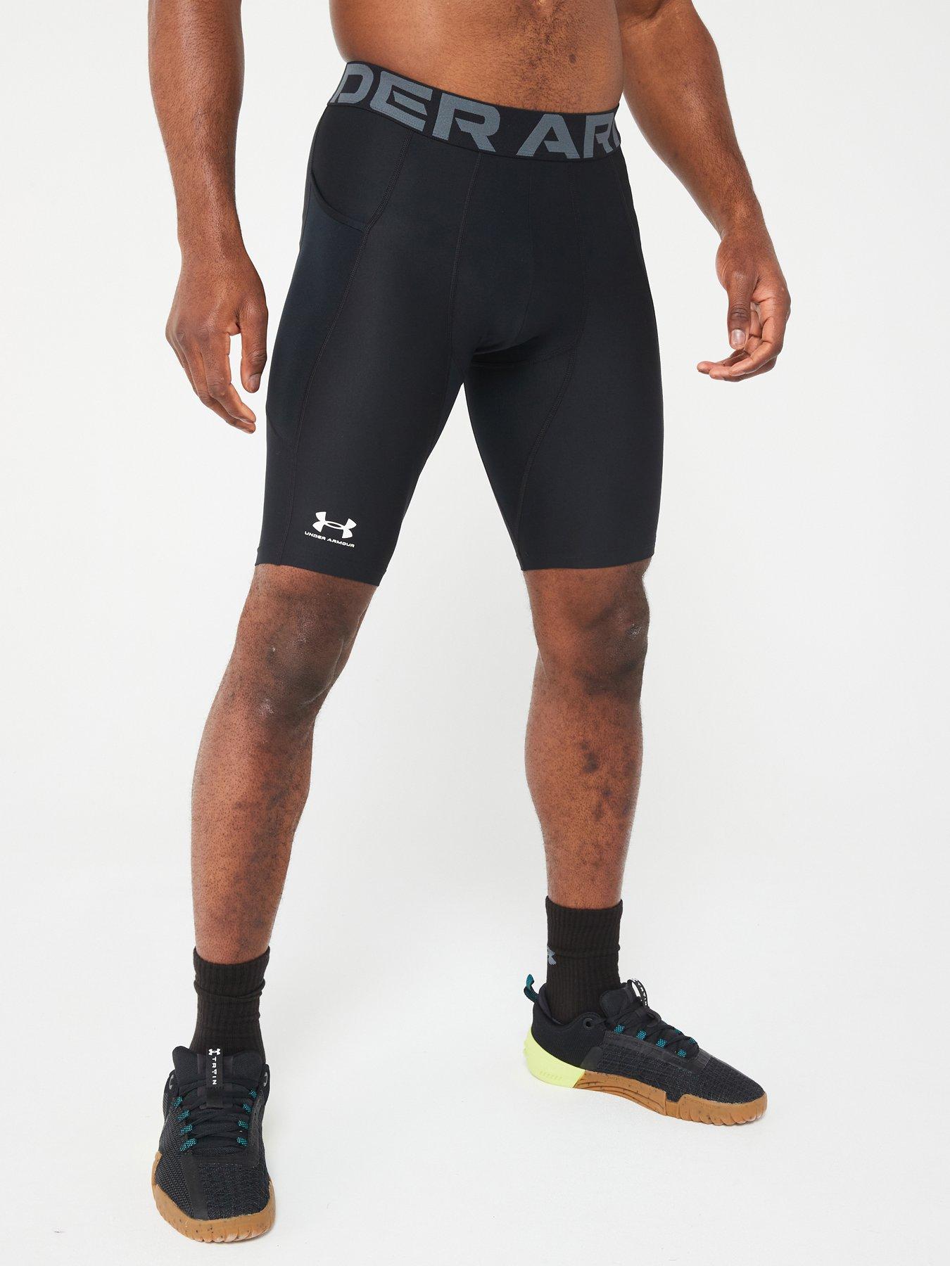 undefined Men's HeatGear® Armour Long Shorts - Black/White