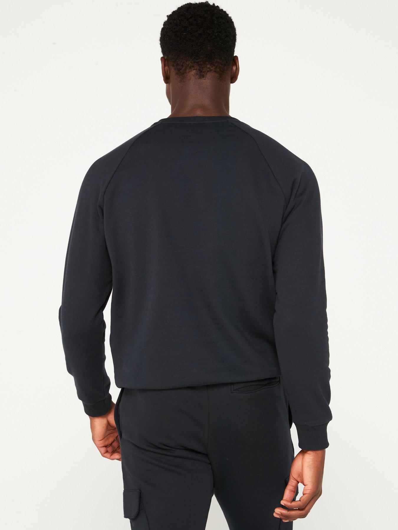 Image 2 of 4 of UNDER ARMOUR Mens Training Rival Fleece Crew Sweat - Black/White