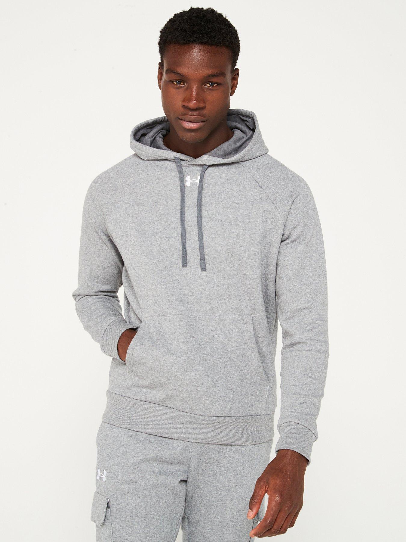undefined Mens Training Rival Fleece Hoodie - Grey