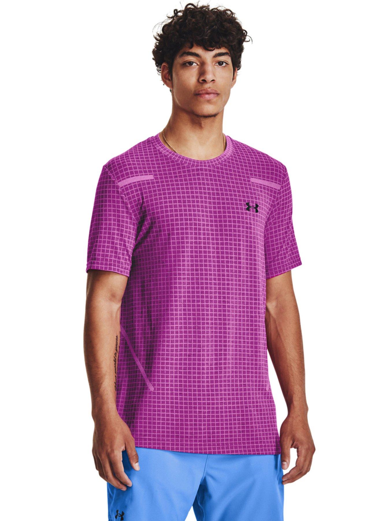 Men Seamless Gym T-Shirt - Mauve