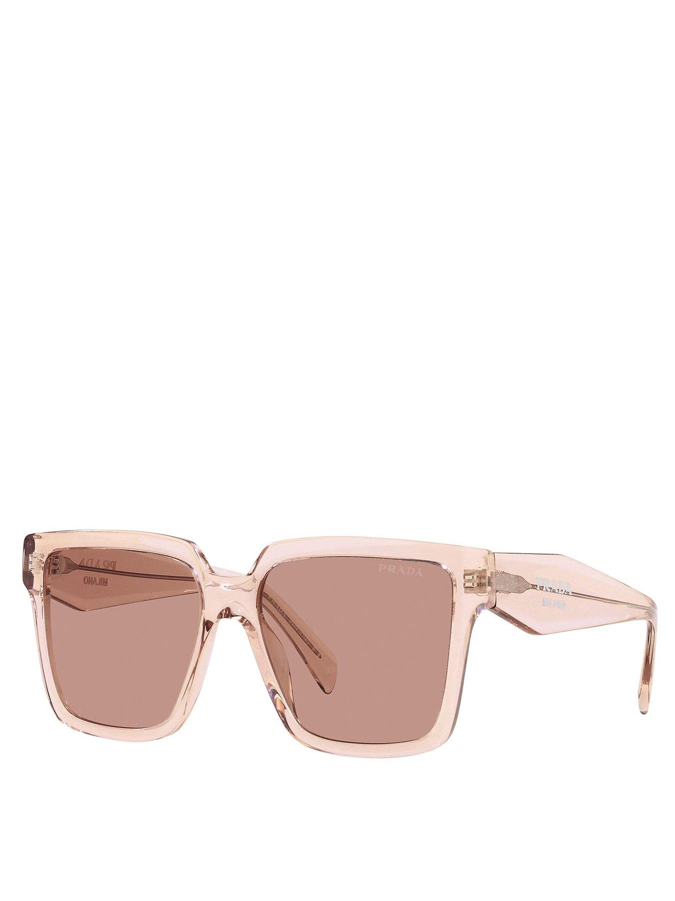 Image 1 of 4 of Prada Square Acetate Sunglasses - Geranium/petal Crystal