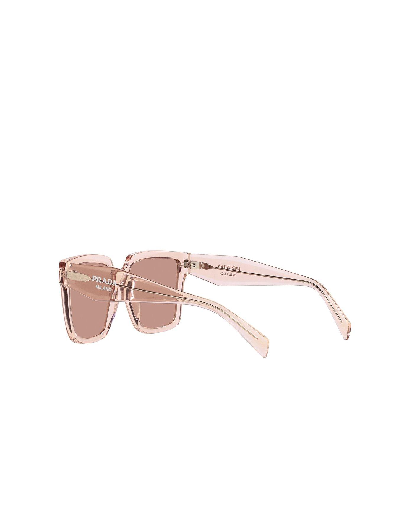 Image 2 of 4 of Prada Square Acetate Sunglasses - Geranium/petal Crystal