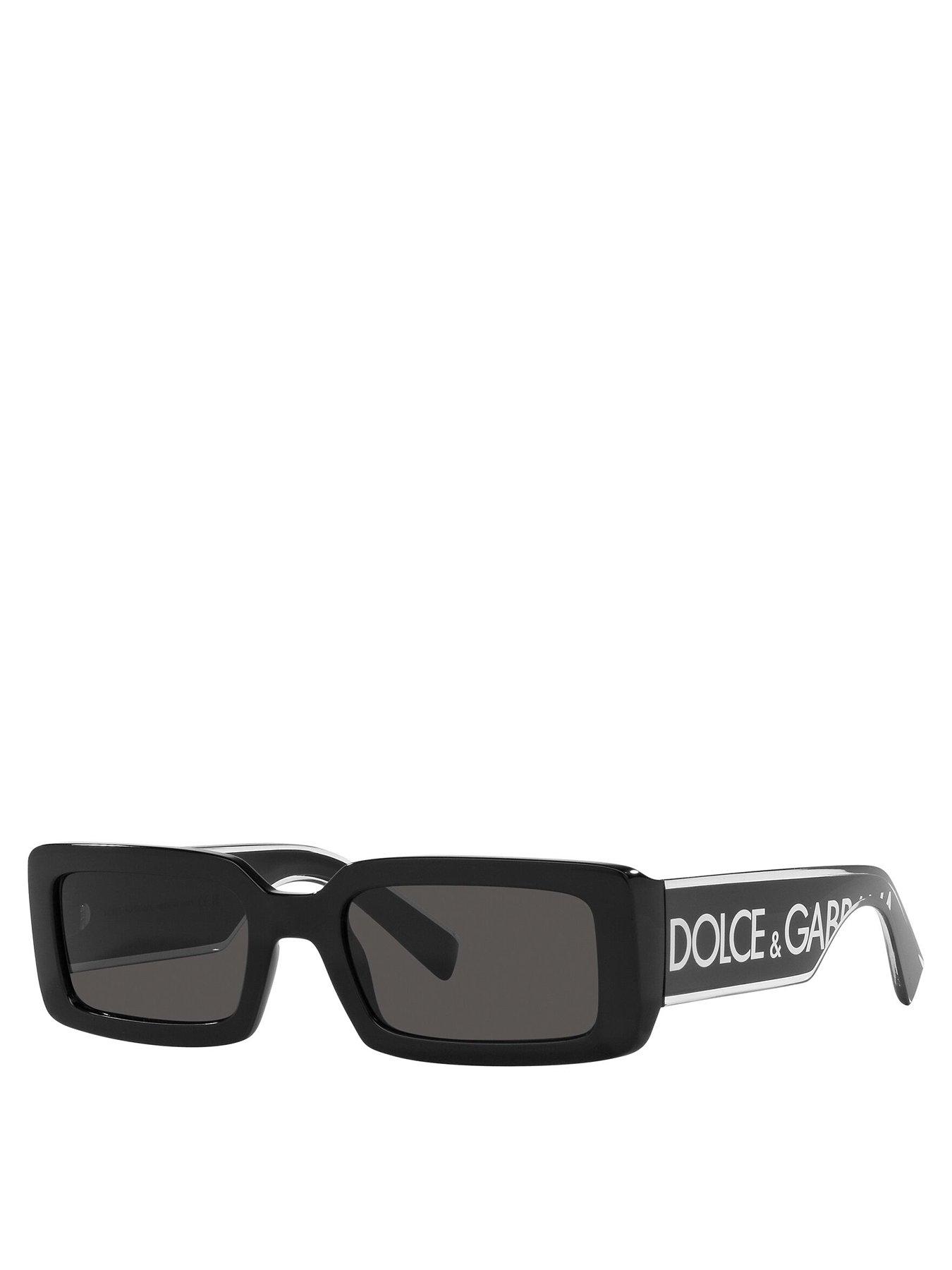 undefined Dolce  &  Gabbana Rectangle Injected Sunglasses - Black