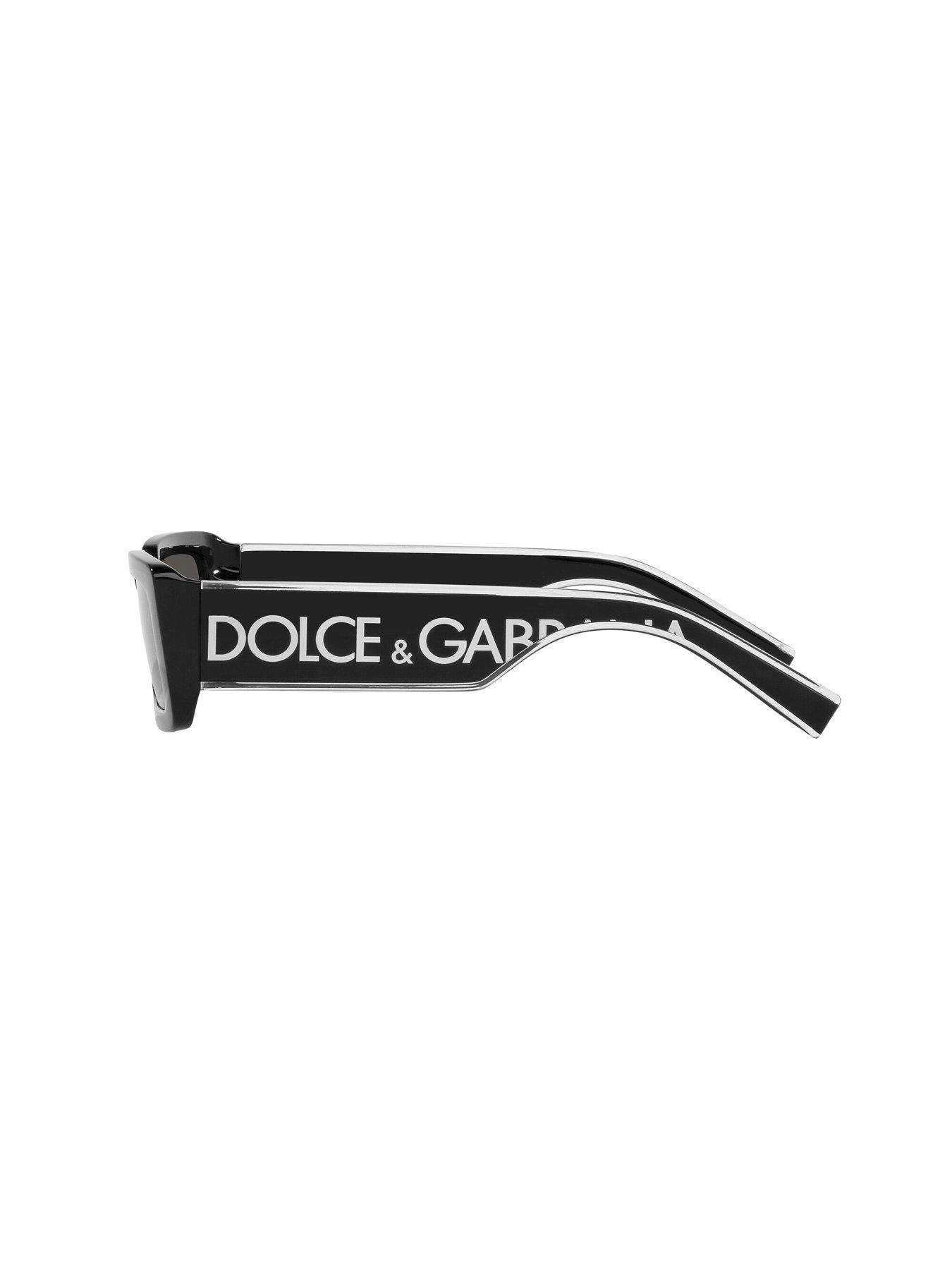 Image 2 of 3 of Dolce & Gabbana Dolce &amp; Gabbana Rectangle Injected Sunglasses - Black