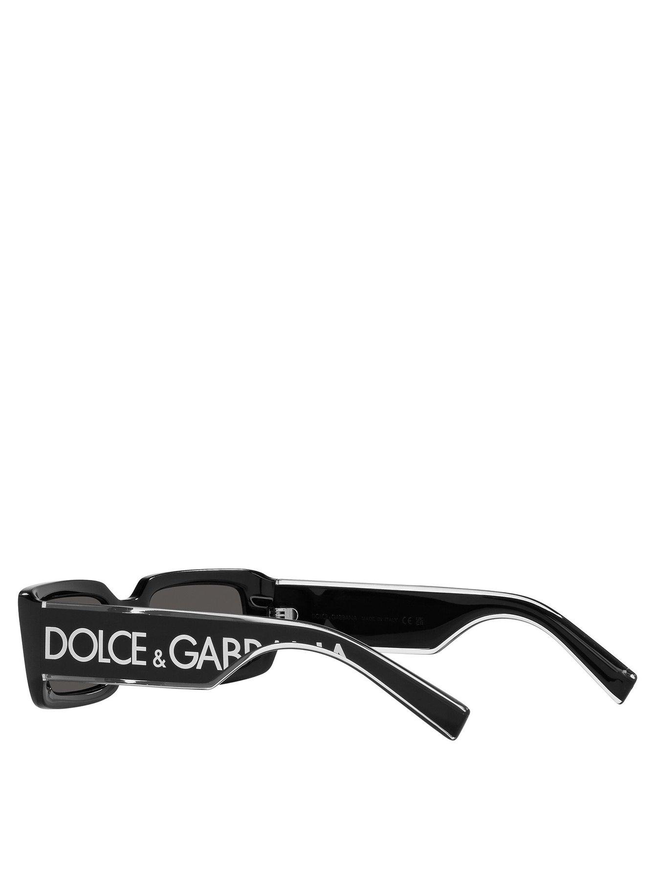 Image 3 of 3 of Dolce & Gabbana Dolce &amp; Gabbana Rectangle Injected Sunglasses - Black
