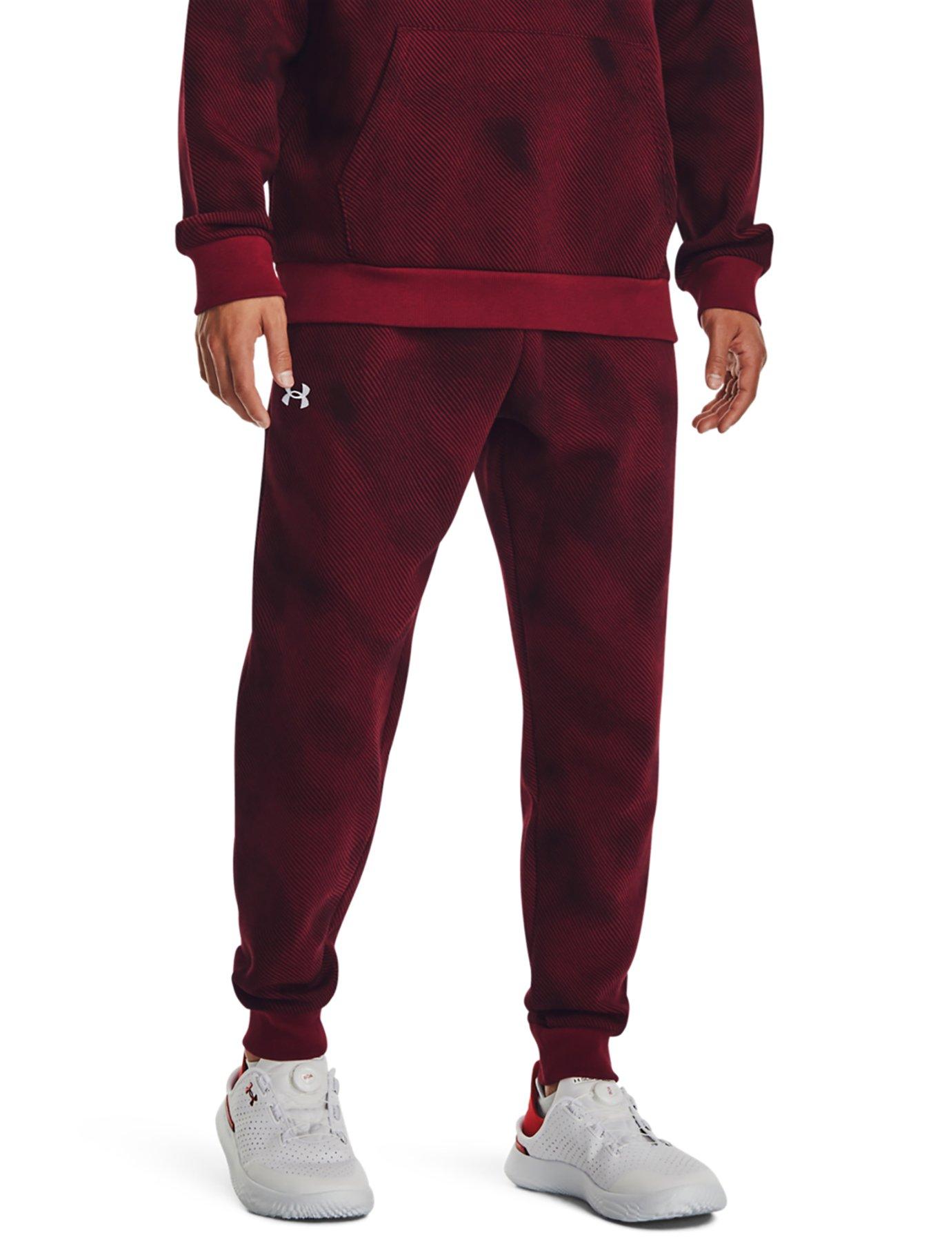 UNDER ARMOUR Mens Training Rival Fleece Joggers - Red