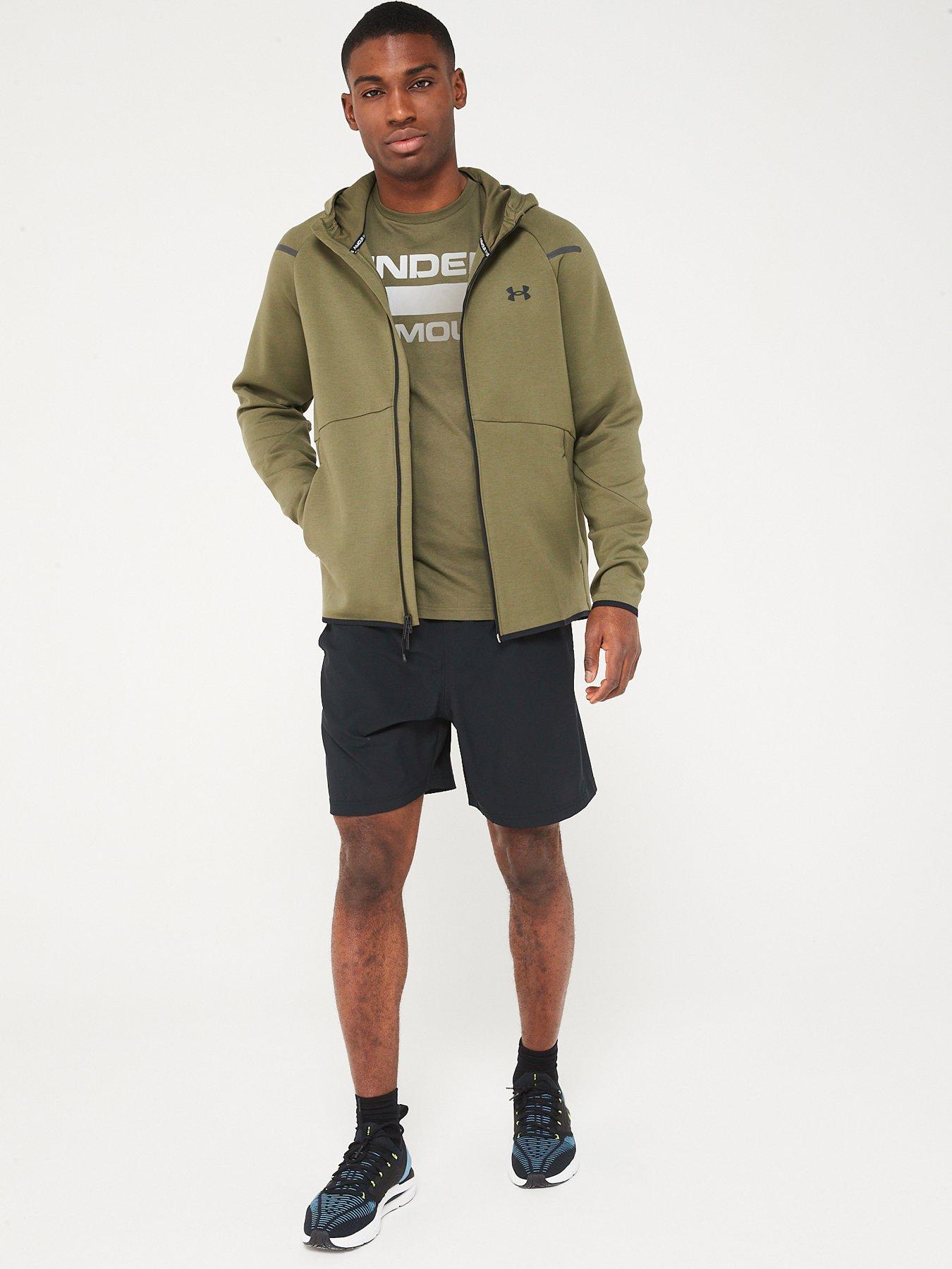 Khaki under armour clearance hoodie