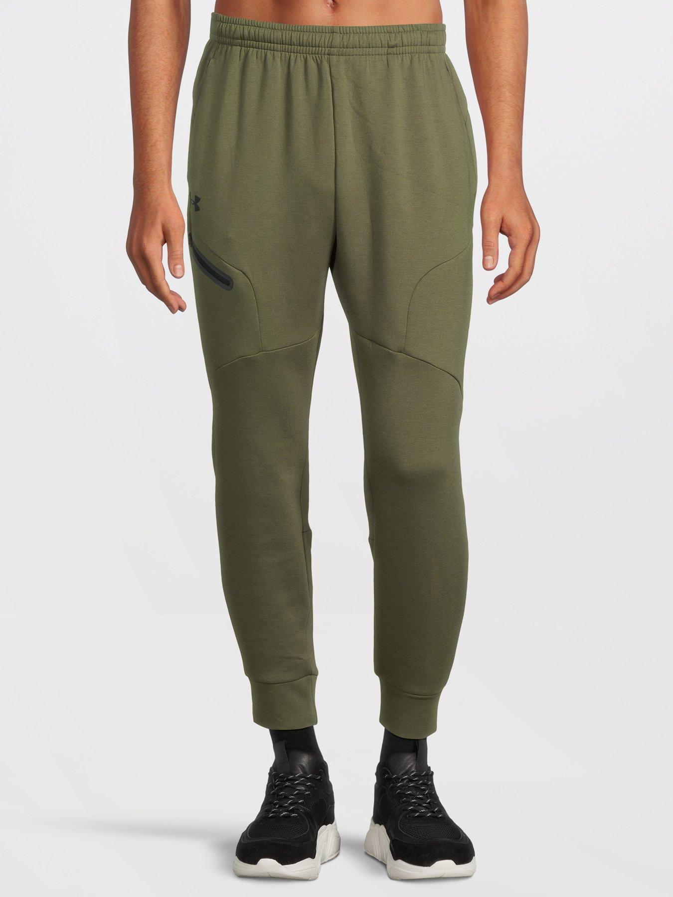 MU, Statement Ribbed Joggers- Olive, Gym Jogger Men