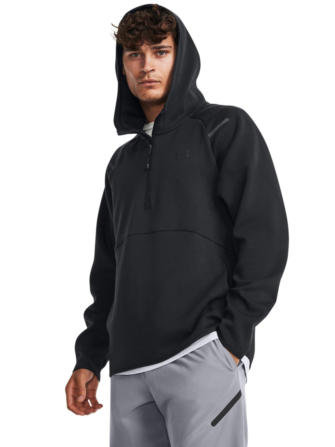 Mens black fleece hoodie sale