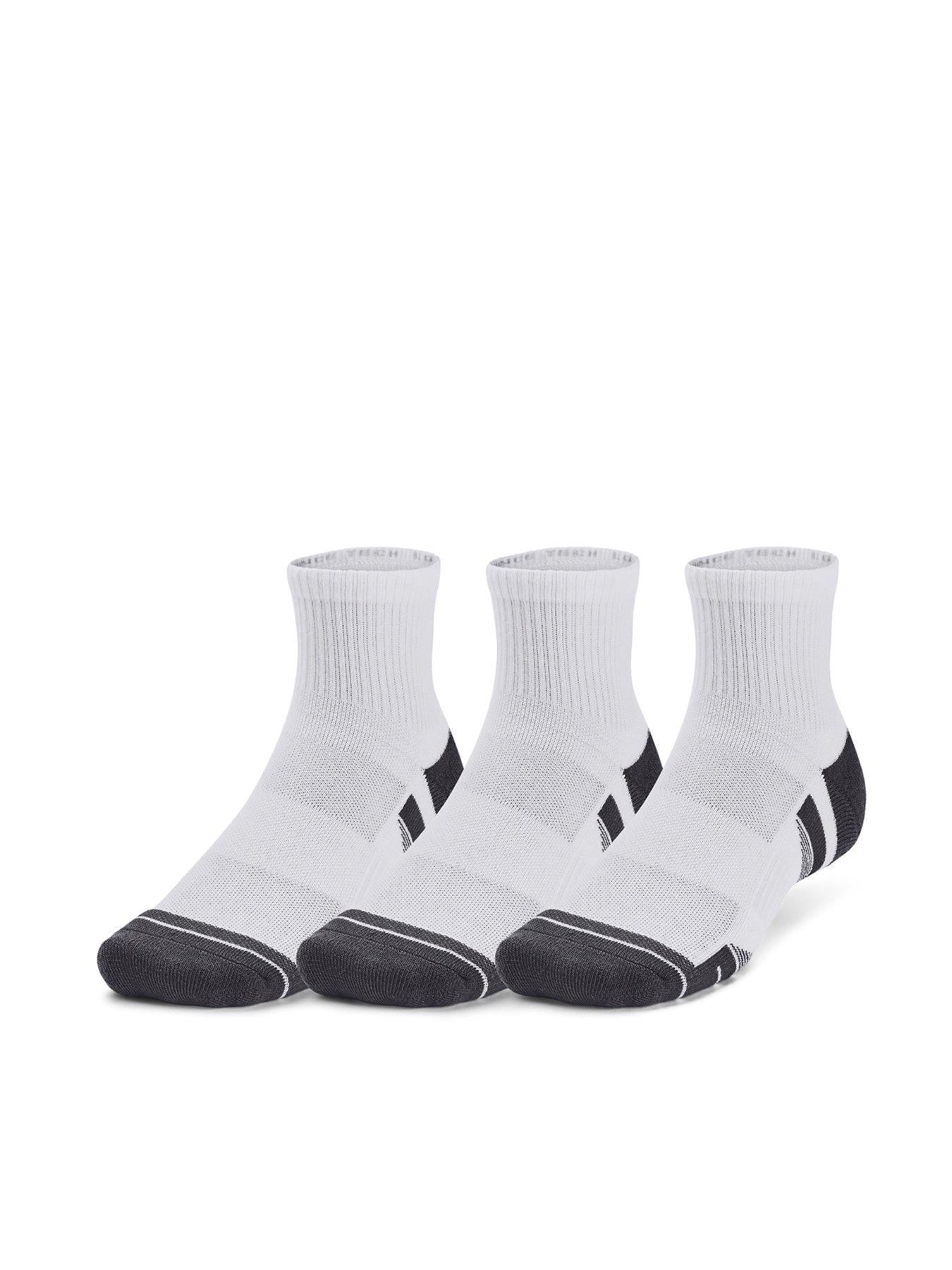 undefined 3 Pack of Training Performance Tech Quarter Socks - White