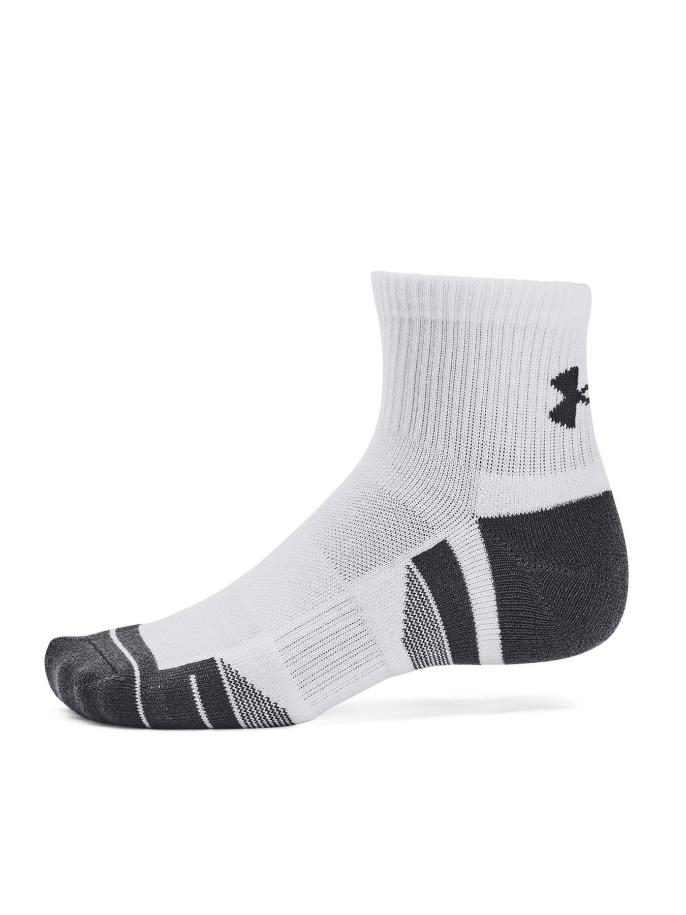 UNDER ARMOUR 3 Pack of Training Performance Tech Quarter Socks White Very