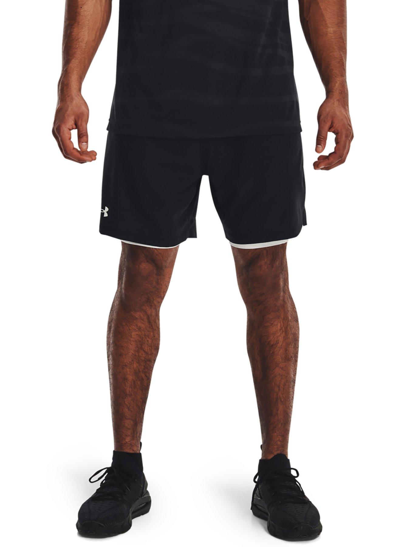 Image 1 of 5 of UNDER ARMOUR Men's Training Vanish Woven 2-In-1 Shorts - Black/White