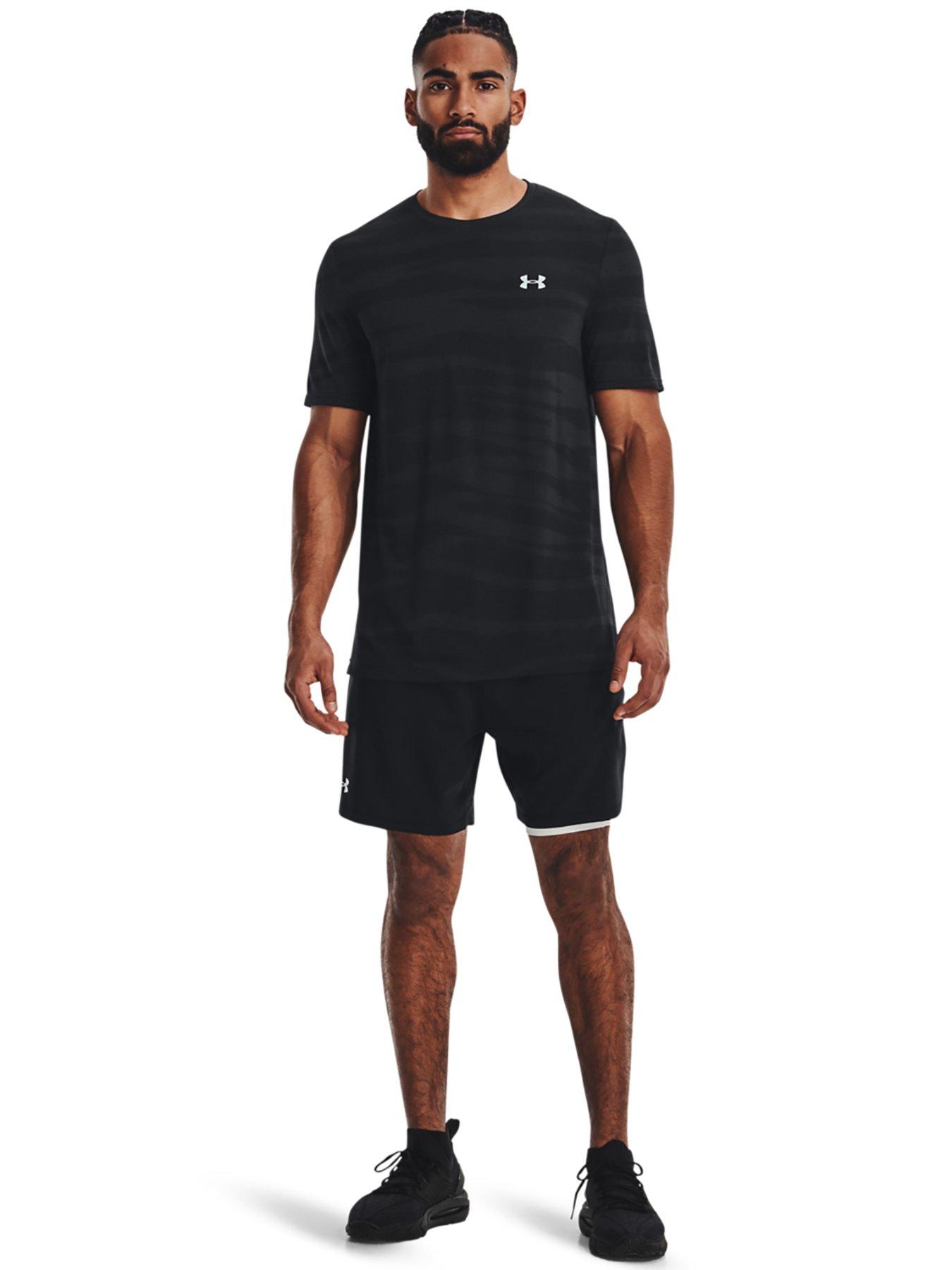 Image 3 of 5 of UNDER ARMOUR Men's Training Vanish Woven 2-In-1 Shorts - Black/White
