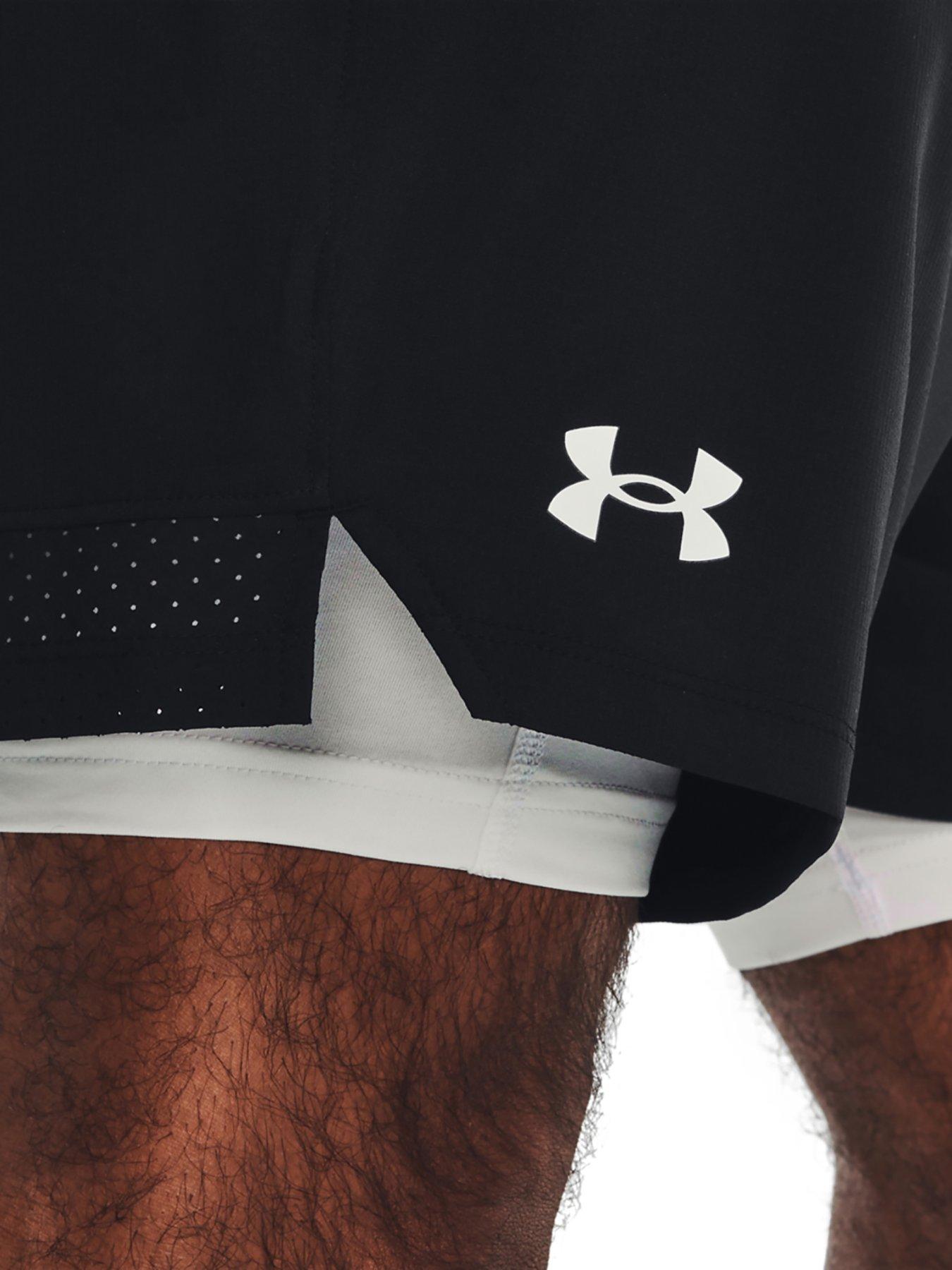 Image 4 of 5 of UNDER ARMOUR Men's Training Vanish Woven 2-In-1 Shorts - Black/White