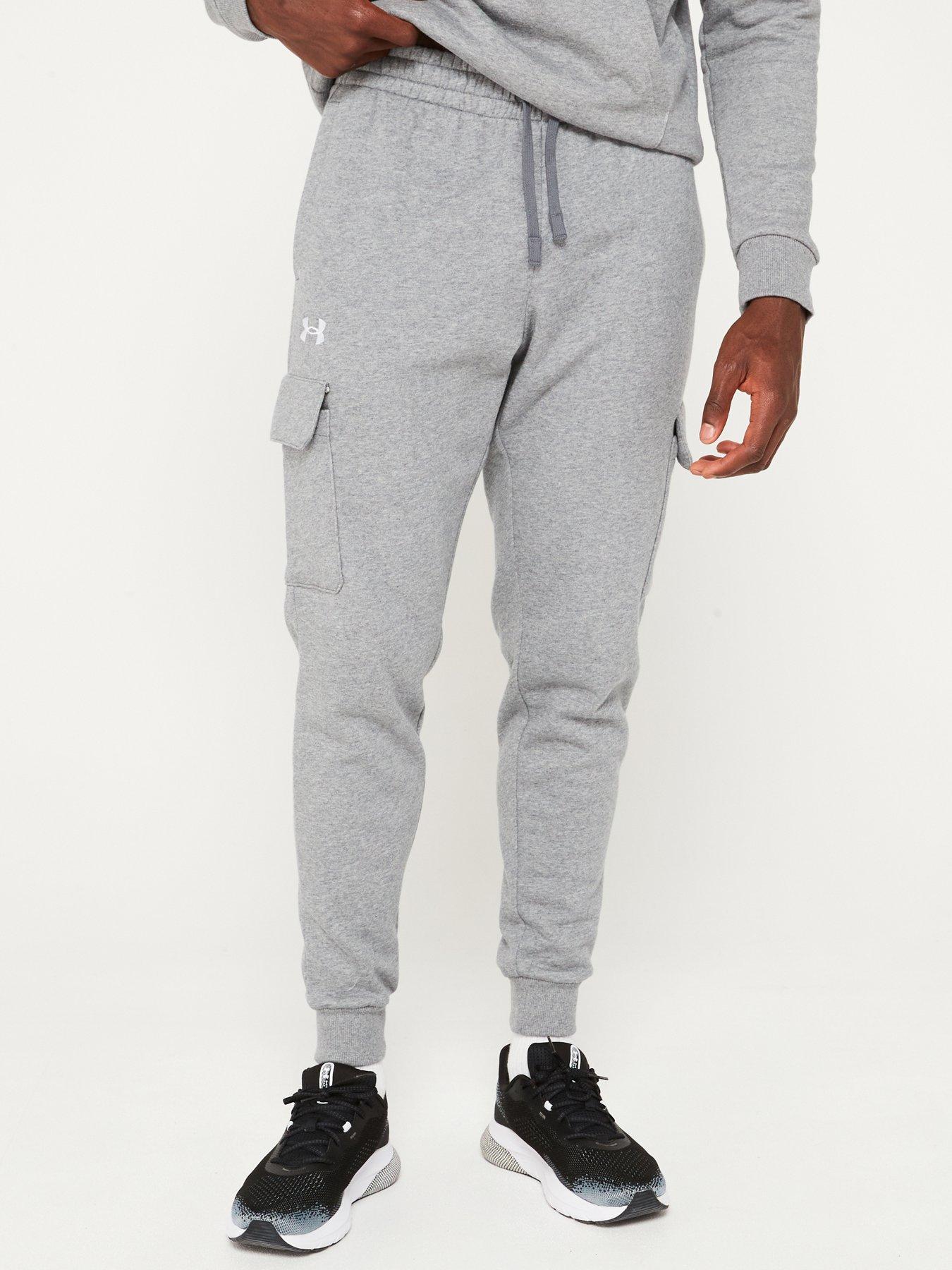 undefined Mens Training Rival Fleece Cargo Joggers - Grey