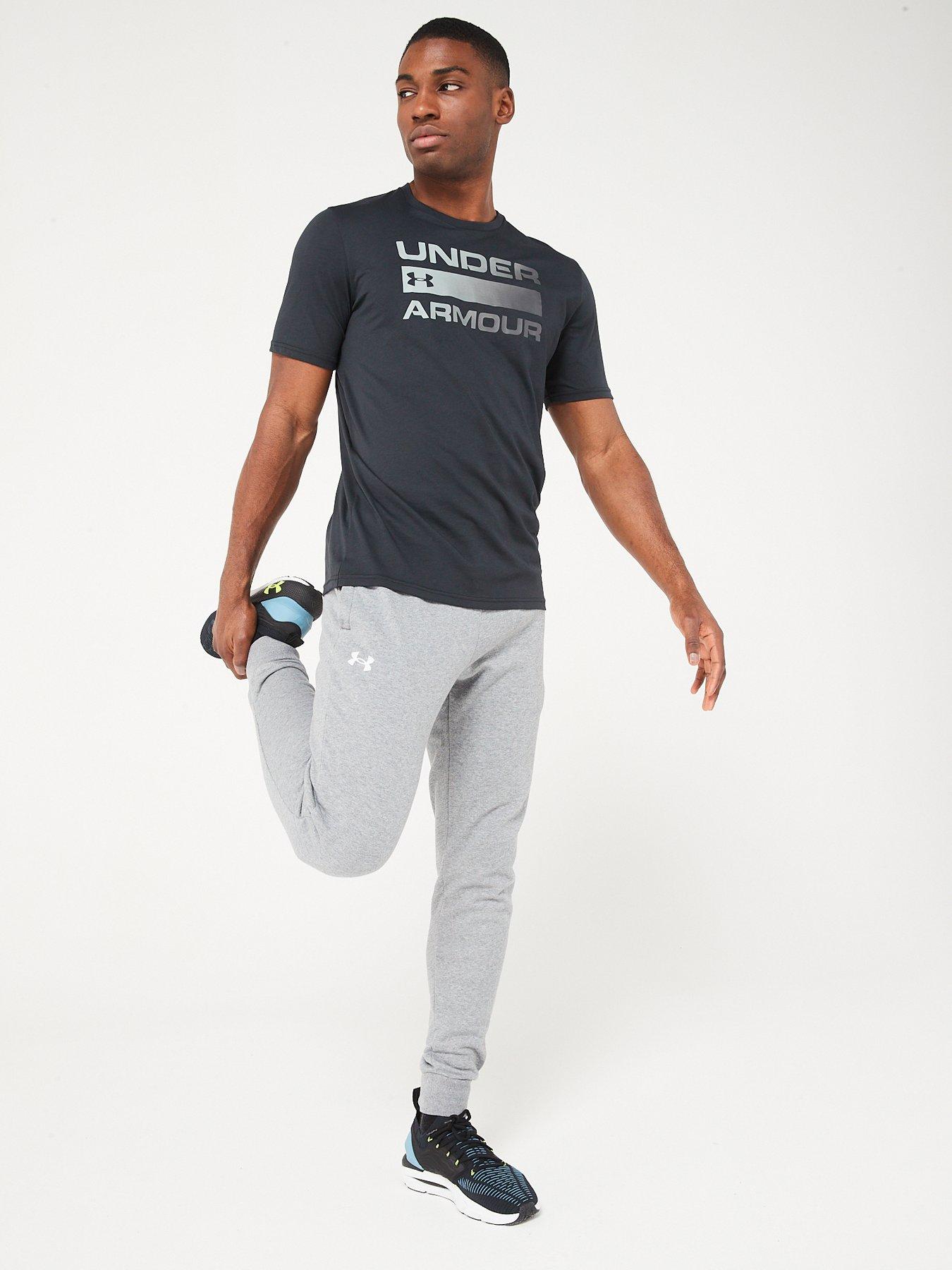 UNDER ARMOUR Mens Training Rival Fleece Joggers Grey Very
