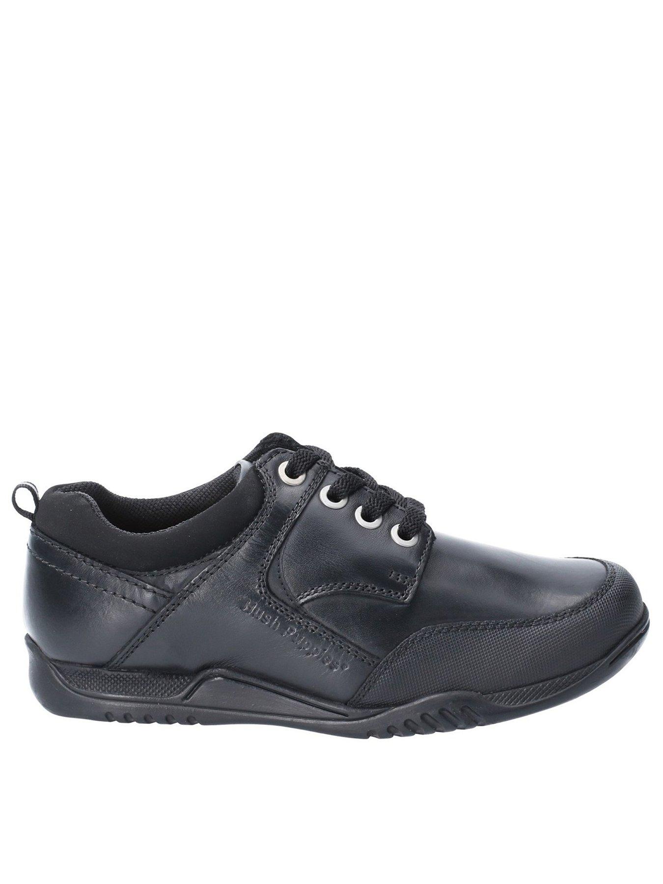 Image 1 of 6 of Hush Puppies Dexter Snr School Shoe - Black