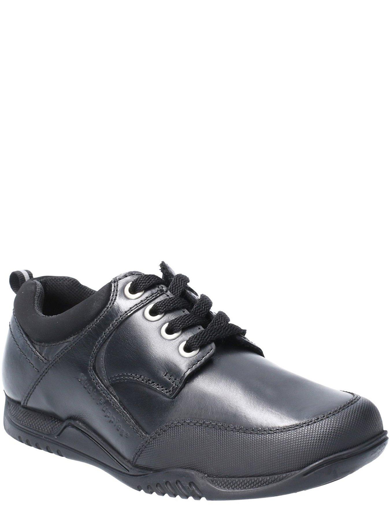 Image 2 of 6 of Hush Puppies Dexter Snr School Shoe - Black