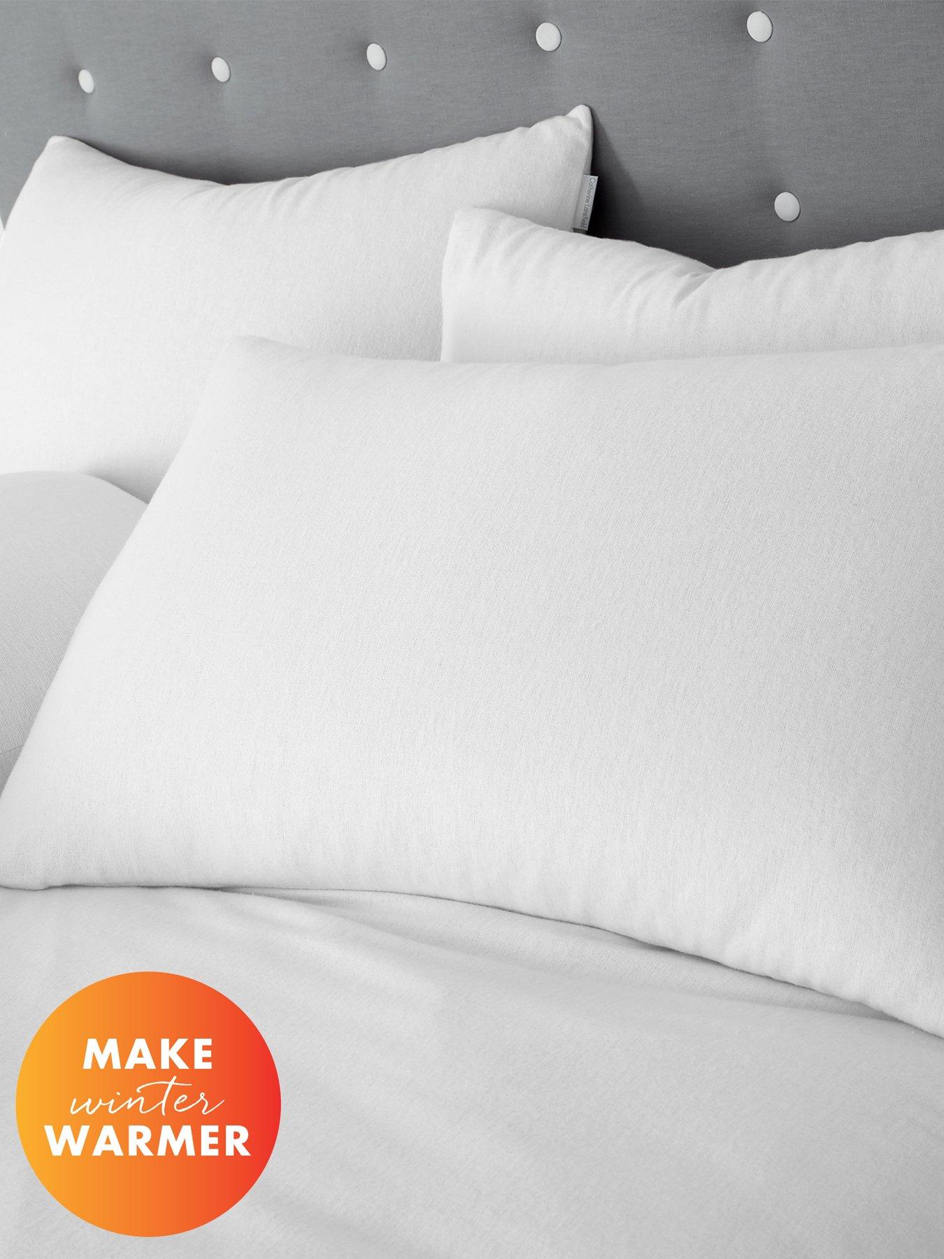 Catherine Lansfield Brushed 100% Cotton Standard Pillow Case Pair