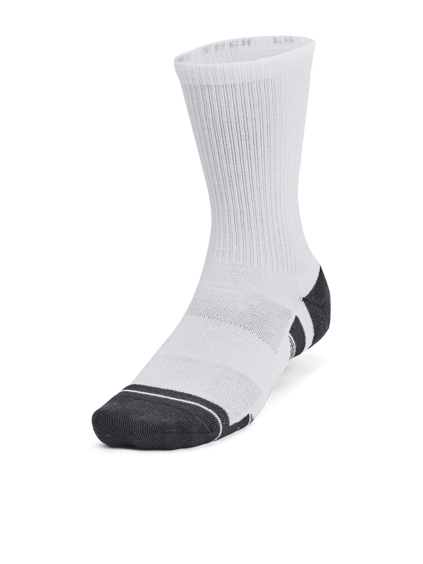 undefined Performance Tech 3pk Crew Socks - White