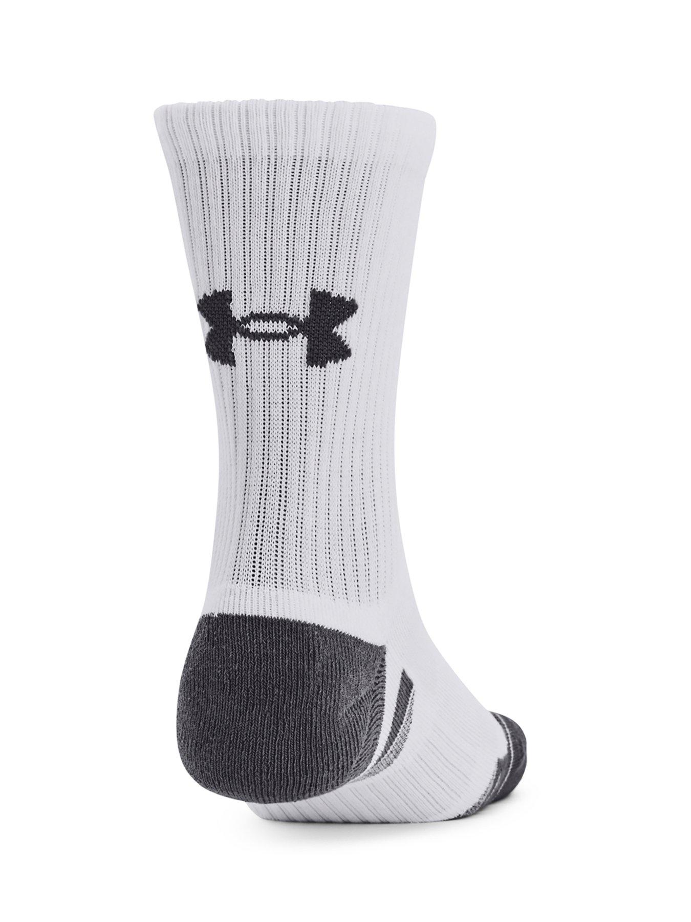 UNDER ARMOUR Mens Training Performance Cotton 3pk Mid Socks | very.co.uk