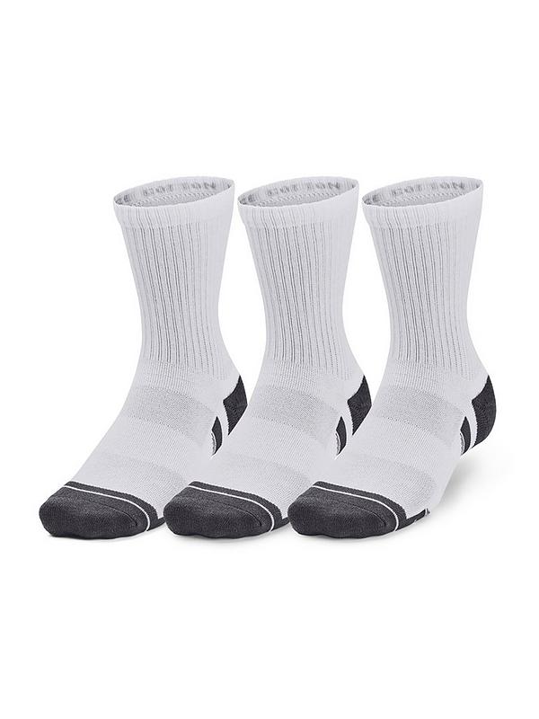 UNDER ARMOUR Mens Training Performance Cotton 3pk Mid Socks | Very.co.uk