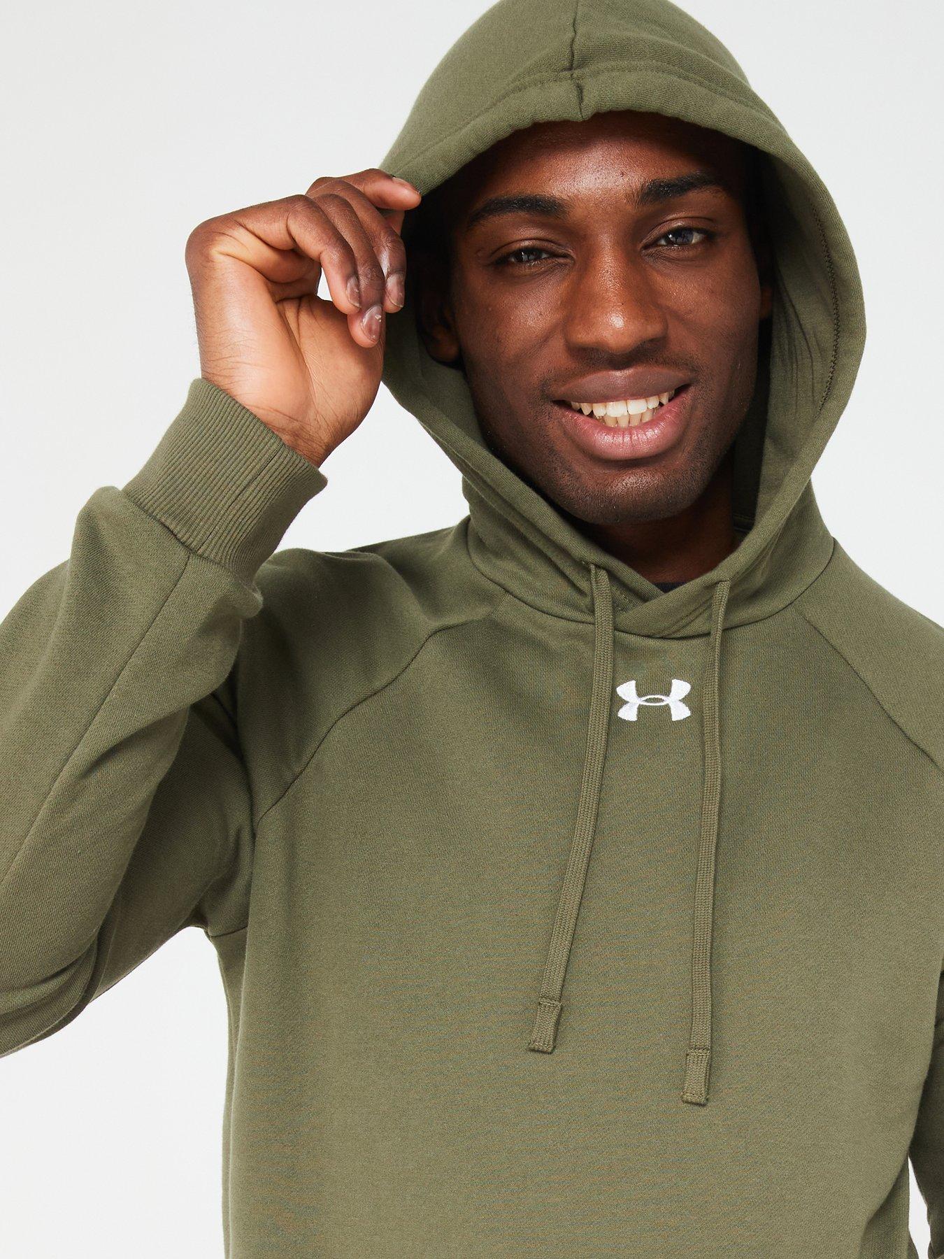 Khaki under armour hoodie sale