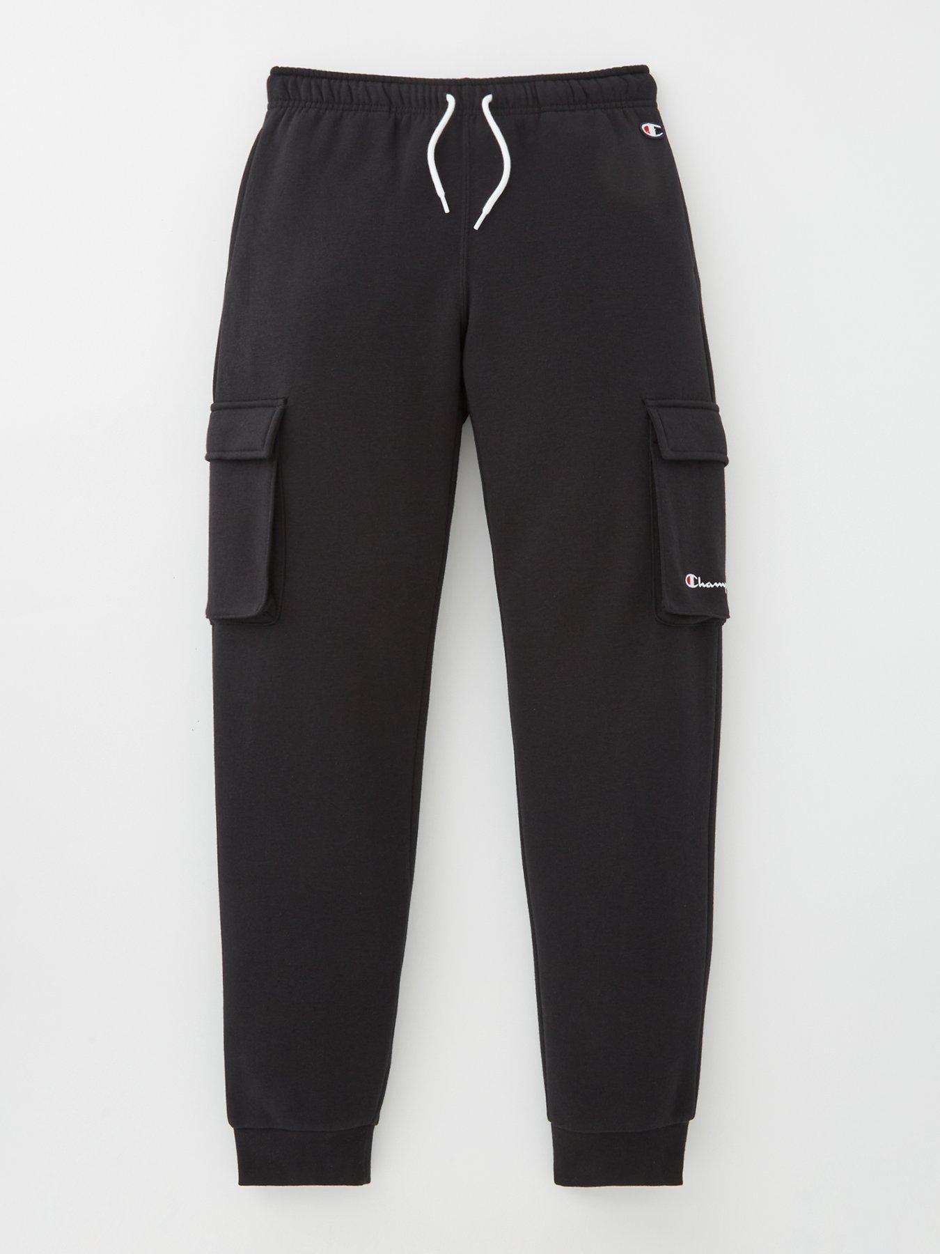 Under Armour Boys' Sportstyle Woven Pants (002) Black / White / White Small