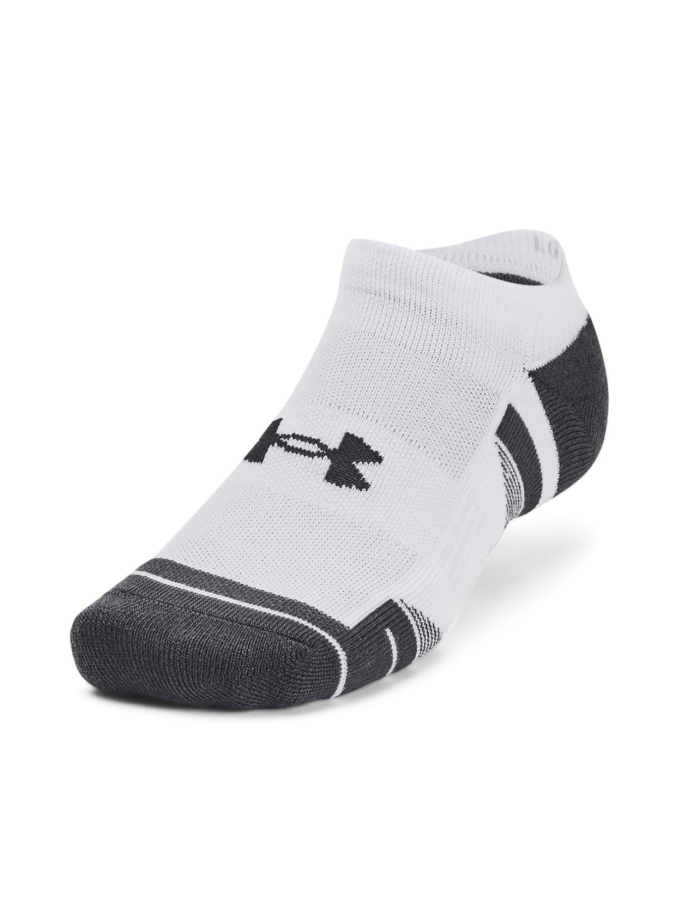 undefined Performance Tech 3pk No Show Socks - White