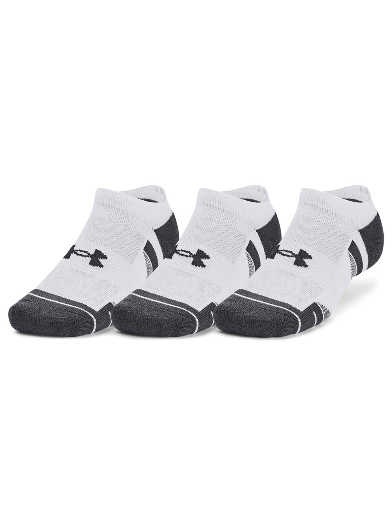 UNDER ARMOUR Performance Tech 3pk No Show Socks White Very