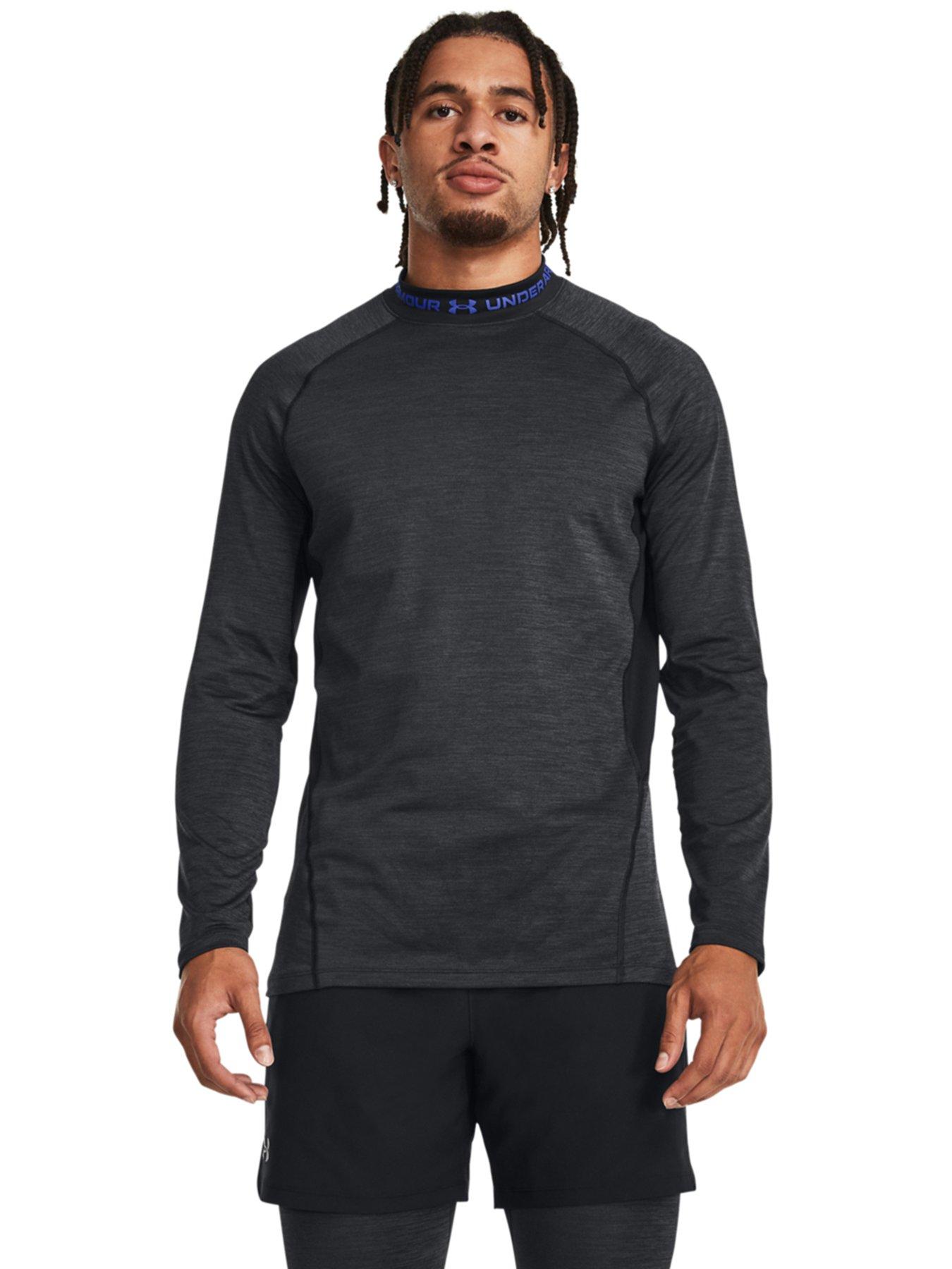 UNDER ARMOUR Men's Training ColdGear® Armour Twist Mock Neck Long Sleeve  Top - Yellow