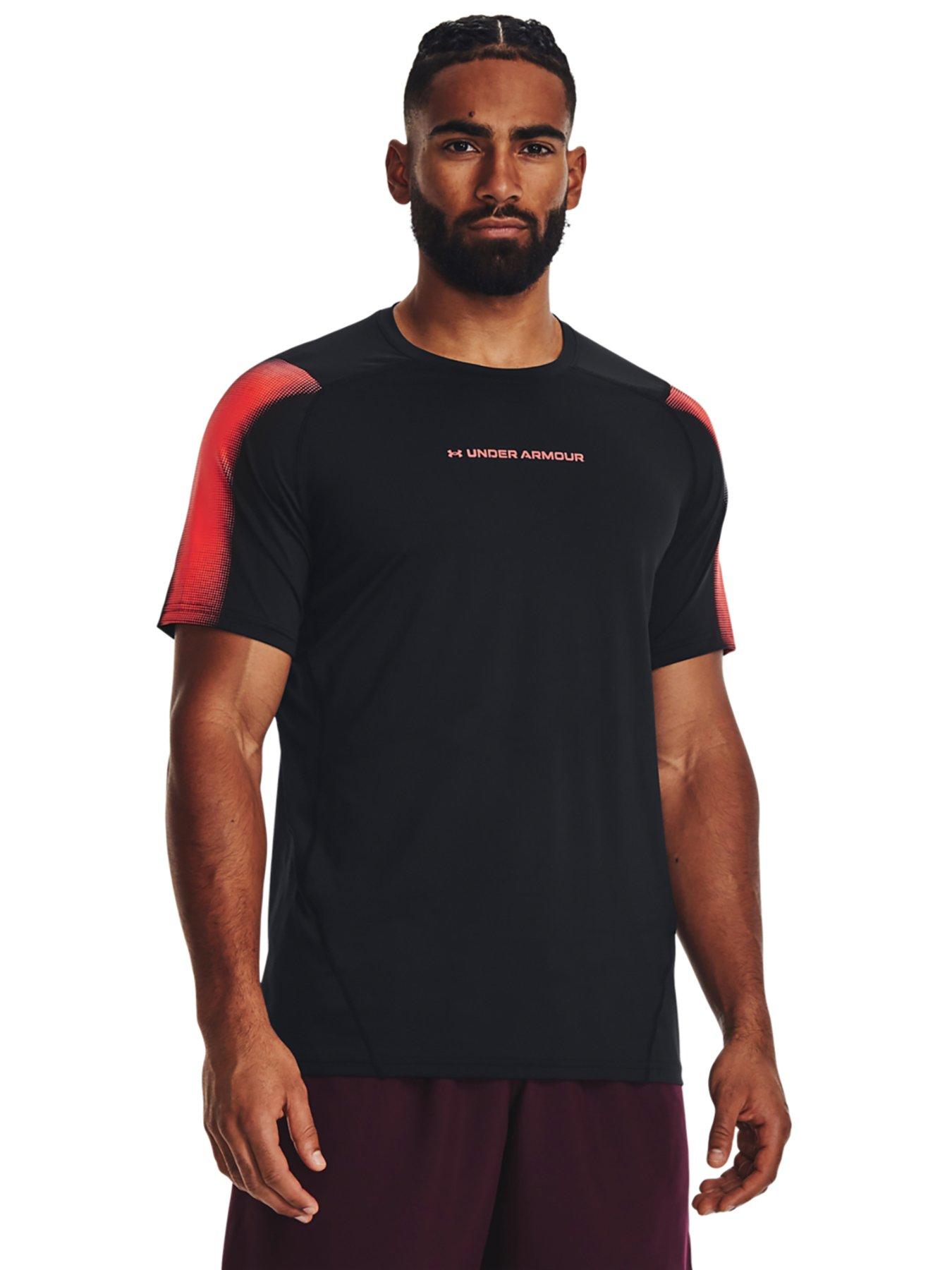 UNDER ARMOUR Mens Training Heat Gear Armour Novelty Fitted T-Shirt - Black