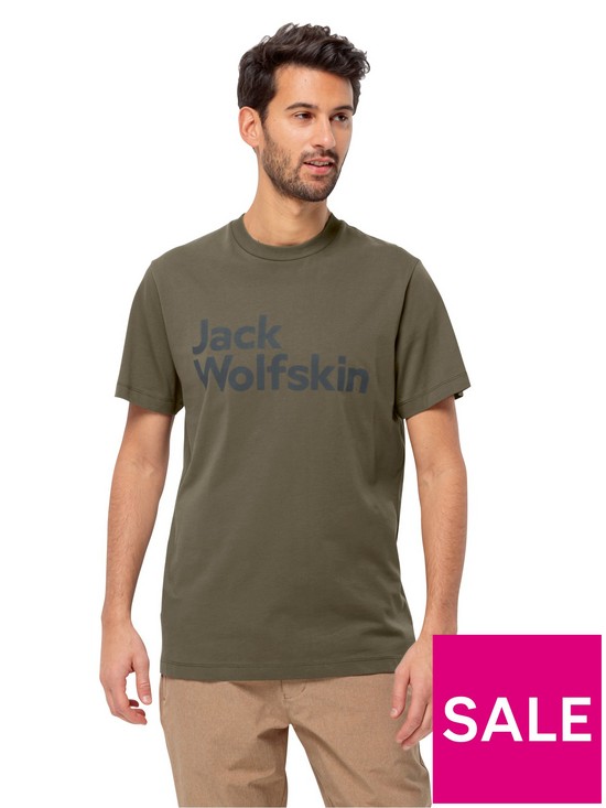 front image of jack-wolfskin-essential-logo-t-shirt