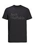  image of jack-wolfskin-essential-logo-t-shirt-black