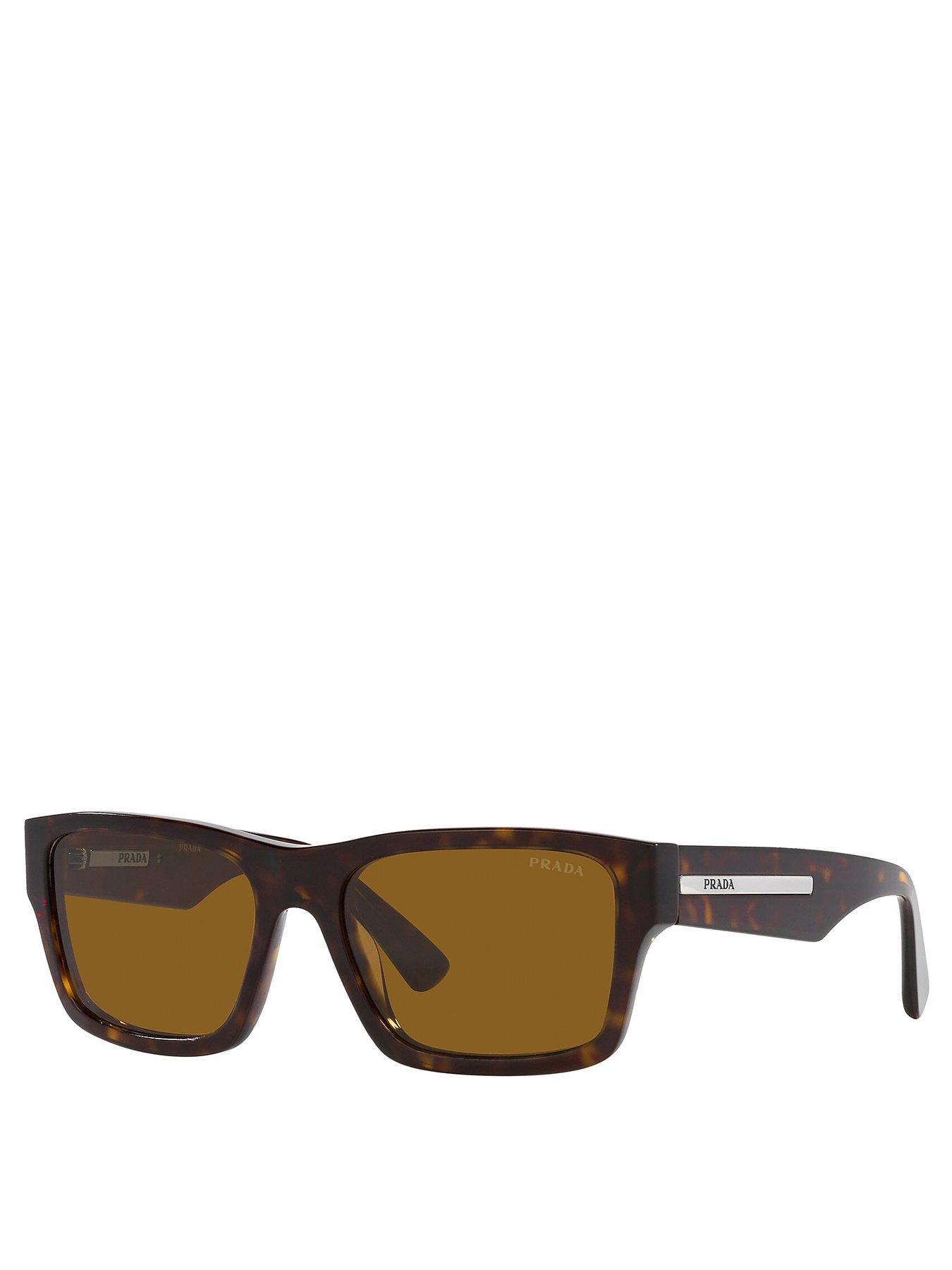 Image 2 of 4 of Prada Rectangle Acetate Sunglasses - Tortoise