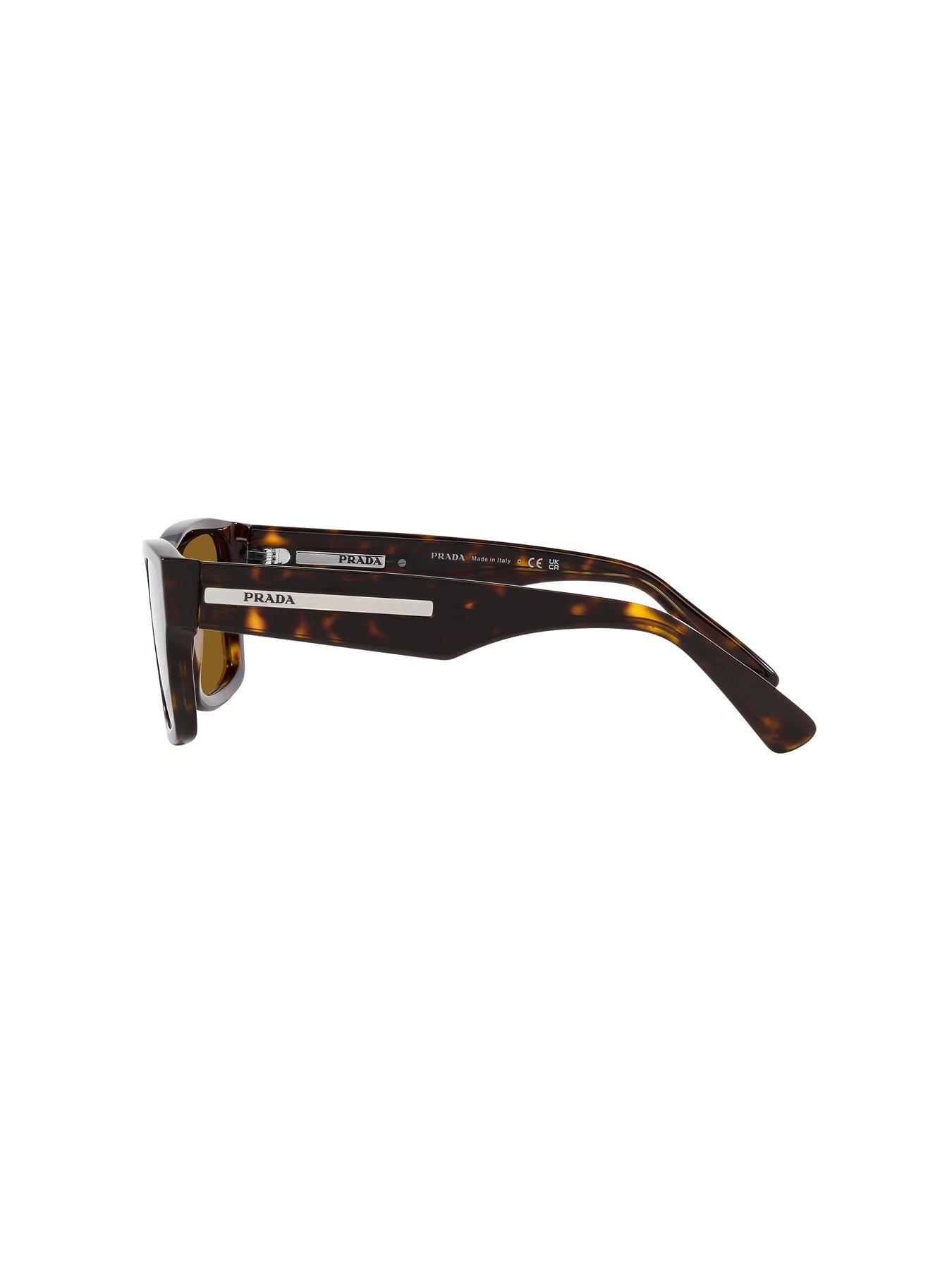 Image 3 of 4 of Prada Rectangle Acetate Sunglasses - Tortoise