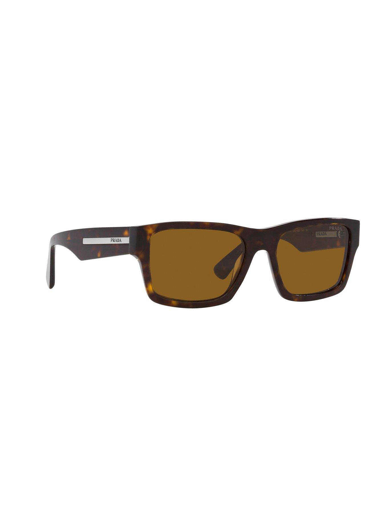 Image 4 of 4 of Prada Rectangle Acetate Sunglasses - Tortoise