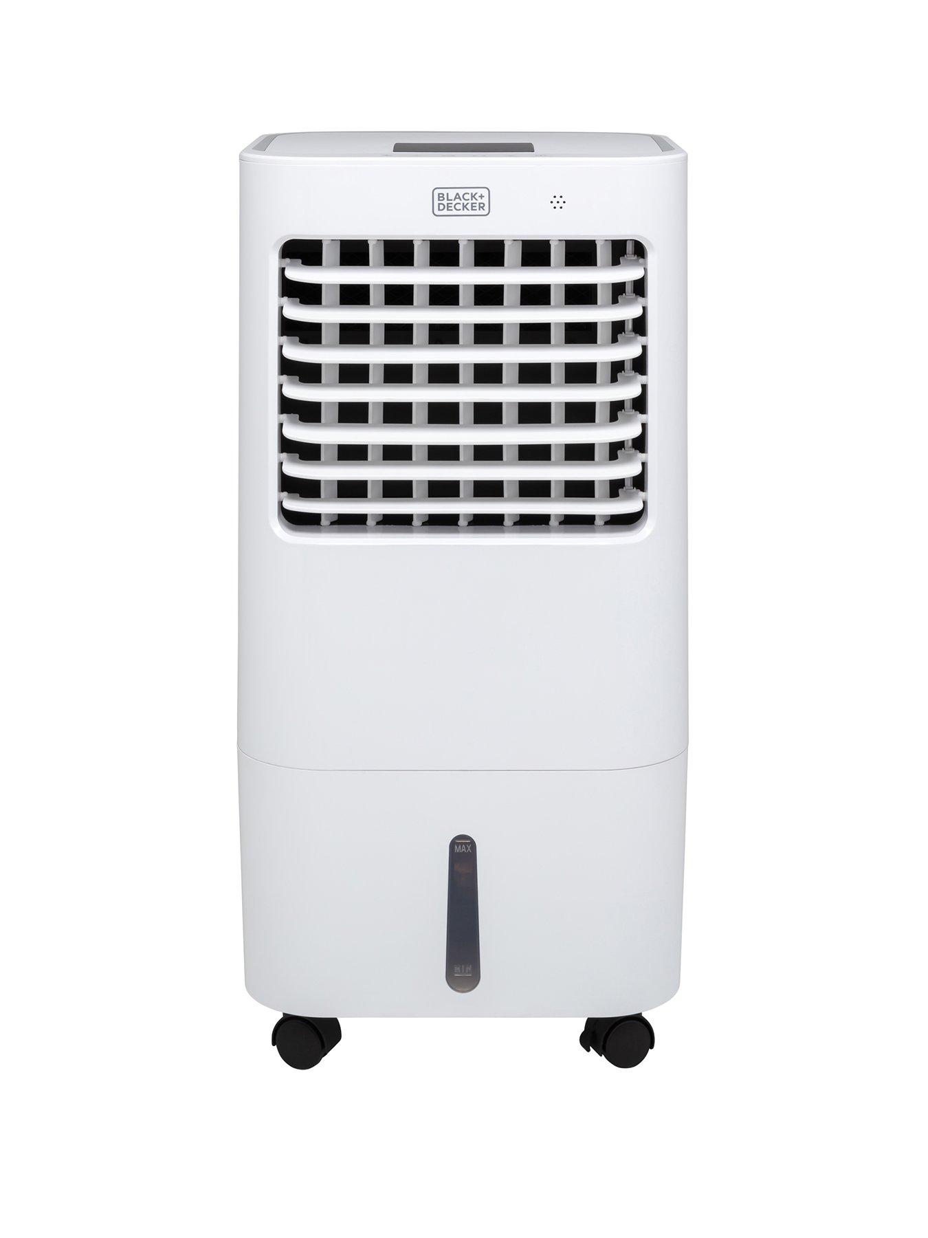 Product photograph of Black Decker 15l Portable 2-in-1 Air Cooler 3 Modes 3 Speed Settings 8 Hour Timer Remote Control 65w White Bxac65007gb from very.co.uk