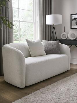 Product photograph of Very Home Soho 2 Seater Boucle Fabric Sofa - Ivory from very.co.uk