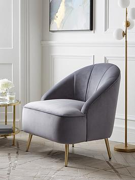 Product photograph of Very Home Cali Accent Chair - Grey from very.co.uk
