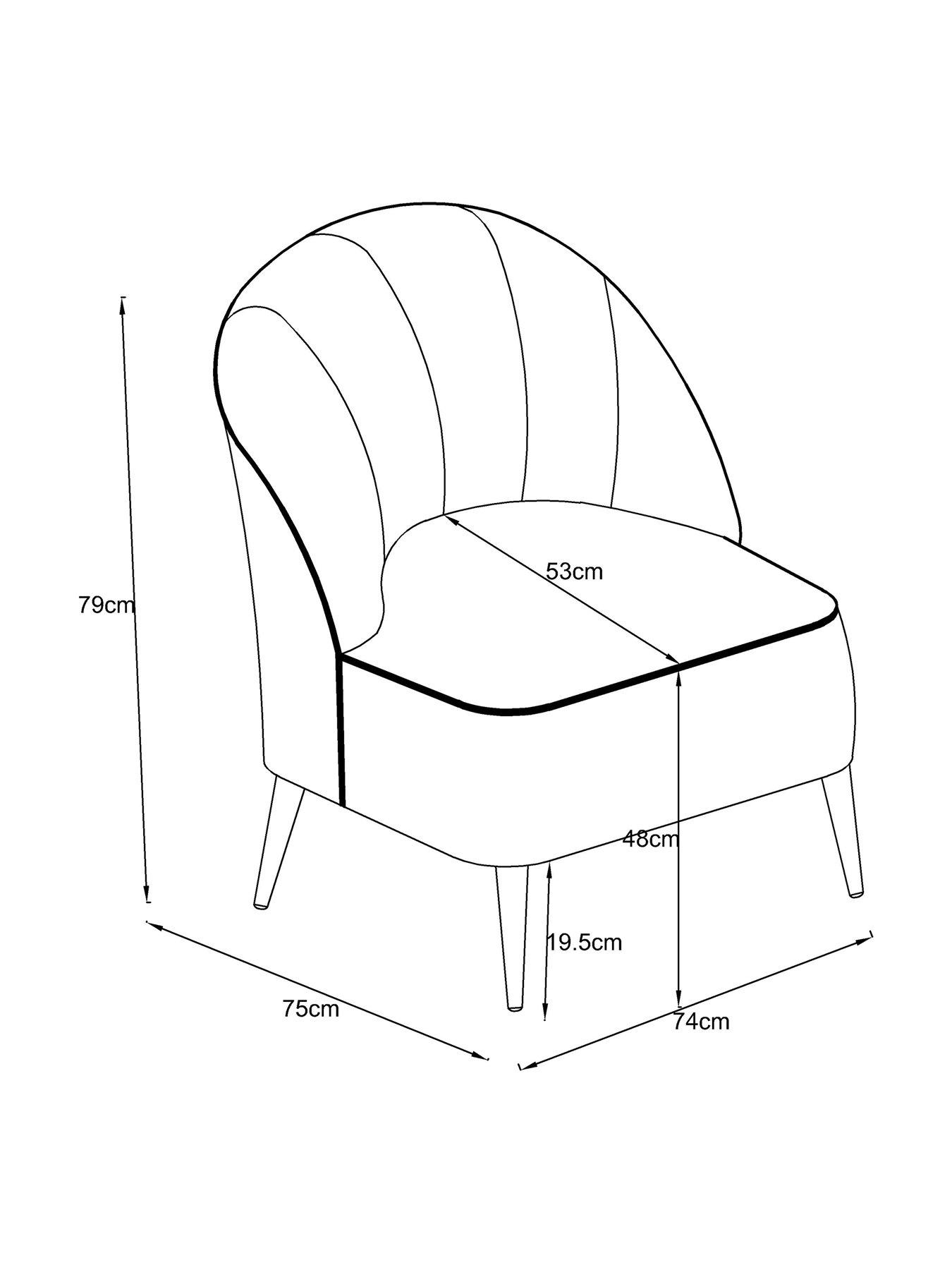 Image 6 of 6 of Very Home Cali Accent Chair - Grey