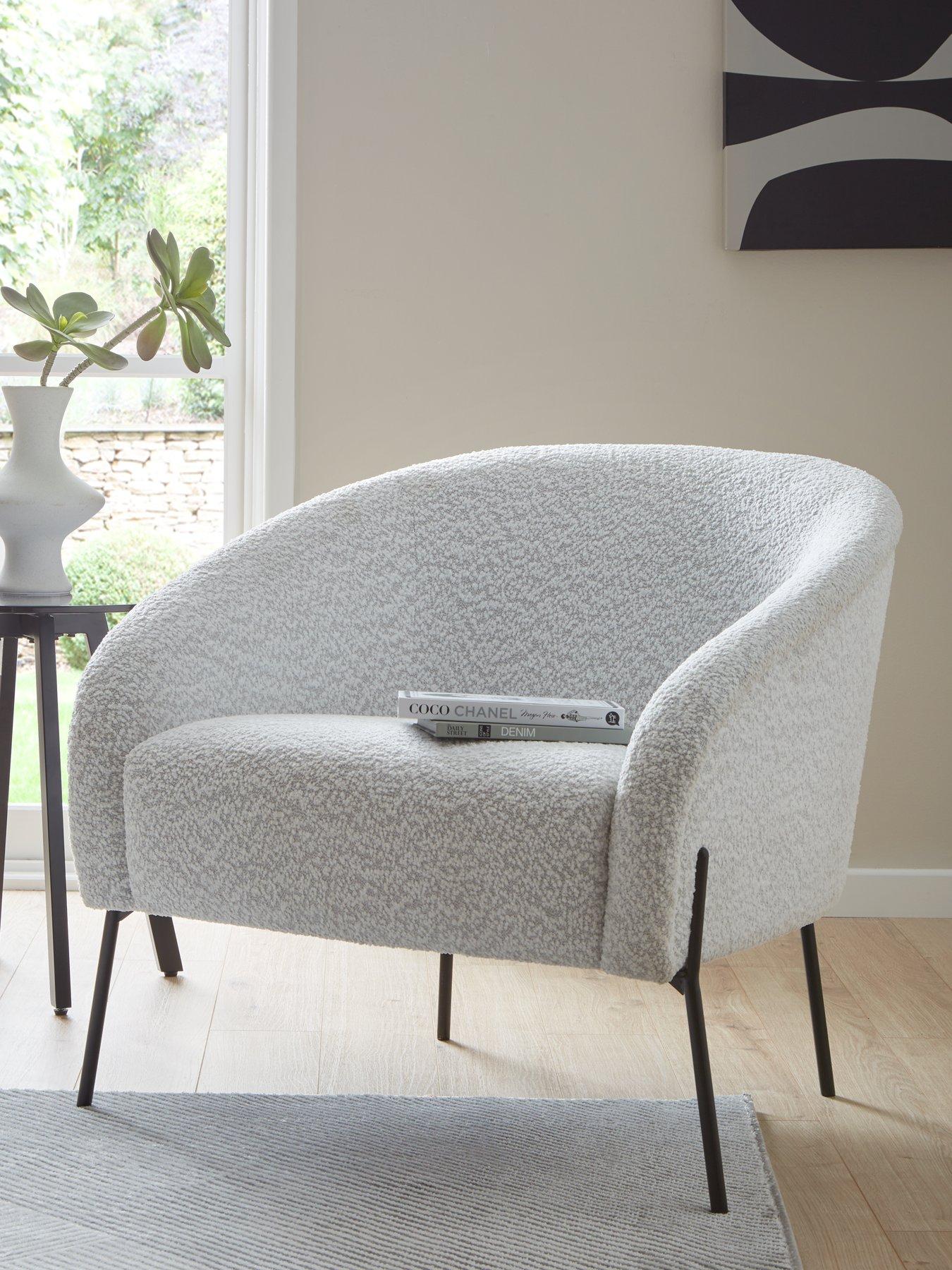 White deals fabric chair