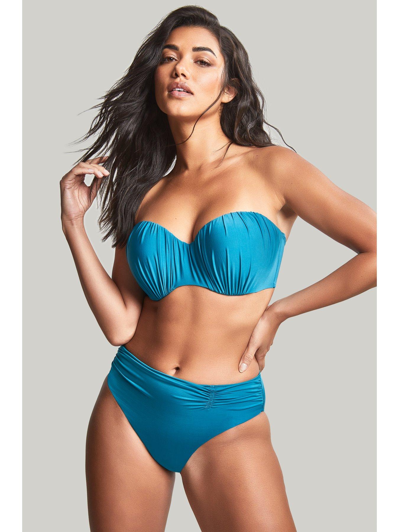 Image 3 of 6 of Panache Mykonos Bandeau Bikini - Blue