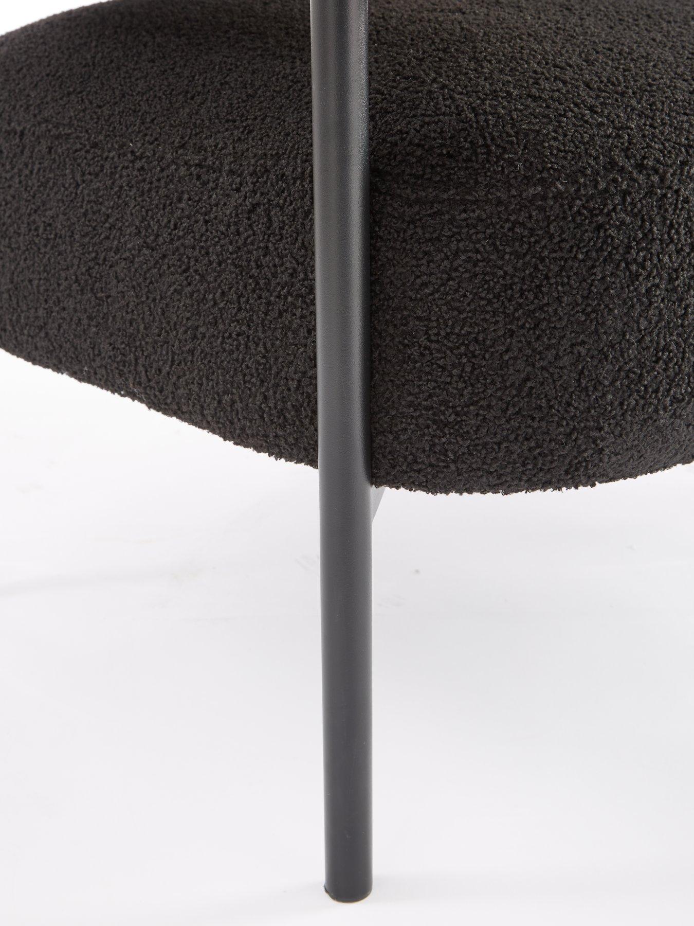 Image 6 of 7 of Very Home Icon Boucle Fabric&nbsp;Accent Chair - Black