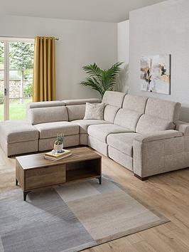 Product photograph of Very Home Detroit Recliner Lh Corner Group With Storage from very.co.uk