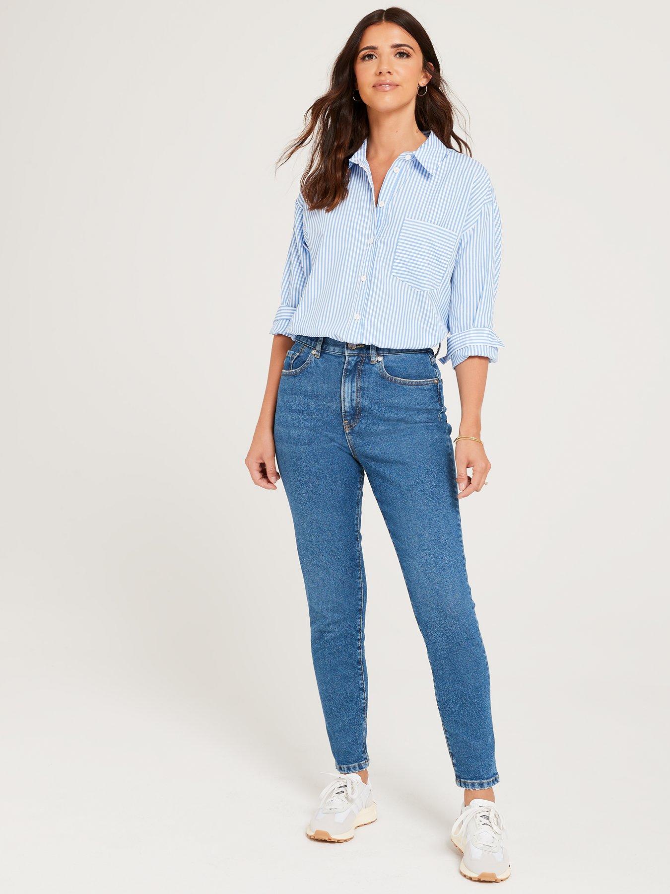 Lucy Mecklenburgh x V by Very Denim Slim Jeans - Blue | Very.co.uk